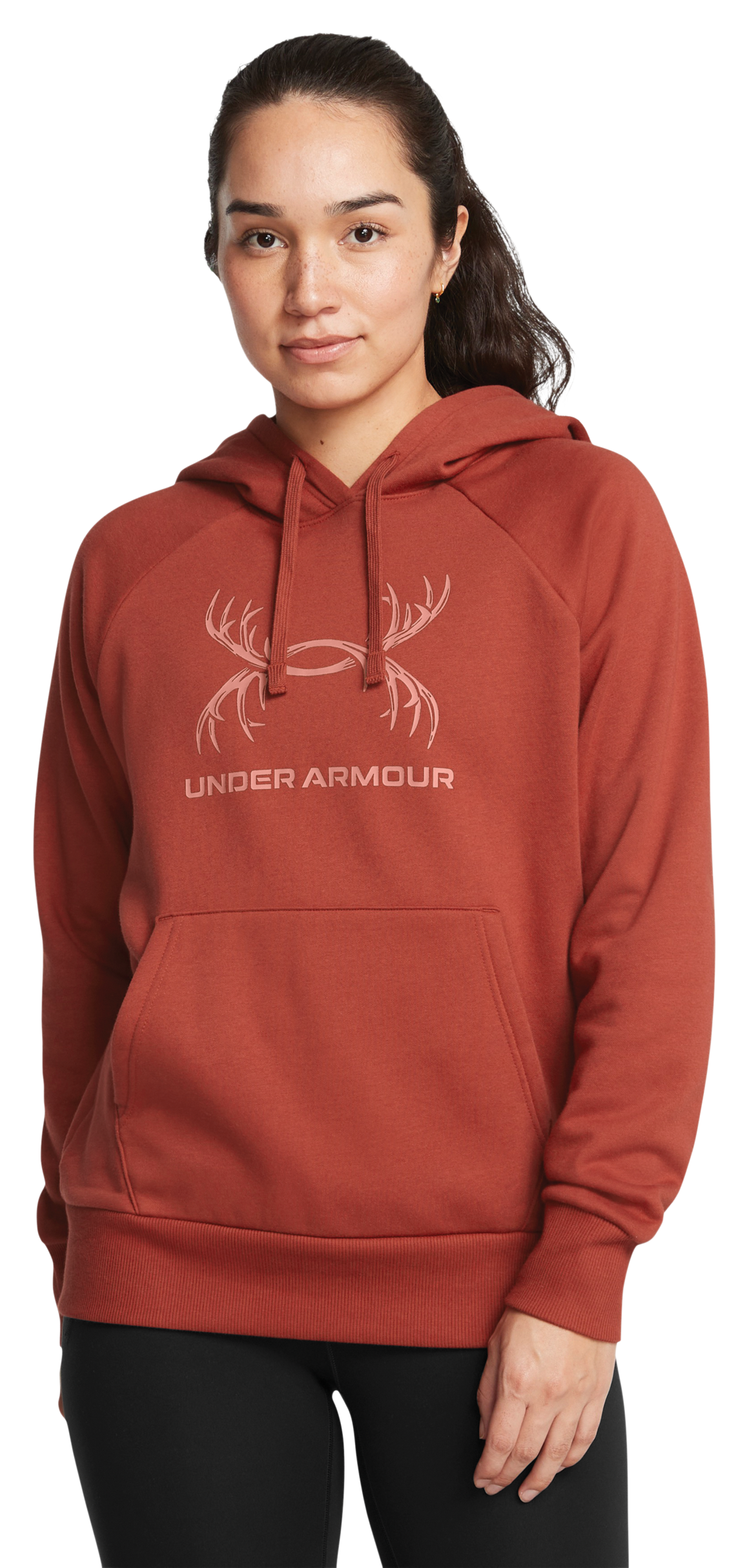 Image of Under Armor Rival Antler Graphic Hoodie - Earthen Orange