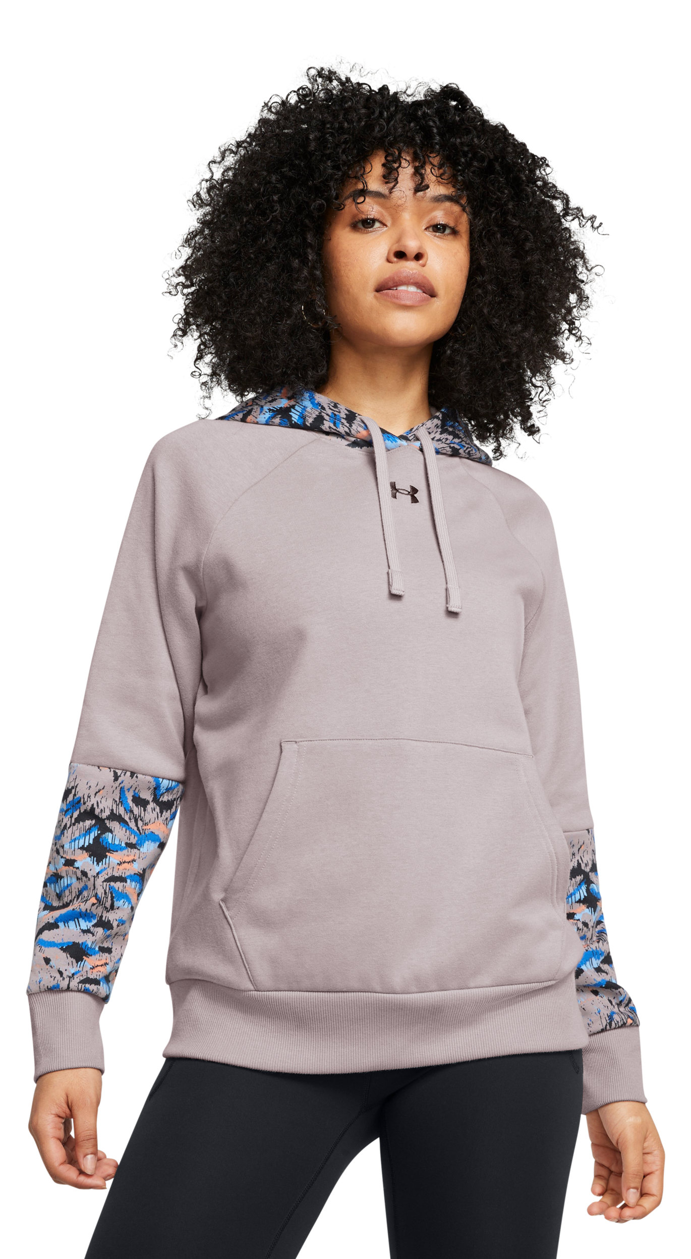 Image of Under Armour Rival Blocked Hoodie for Ladies - Tetra Gray