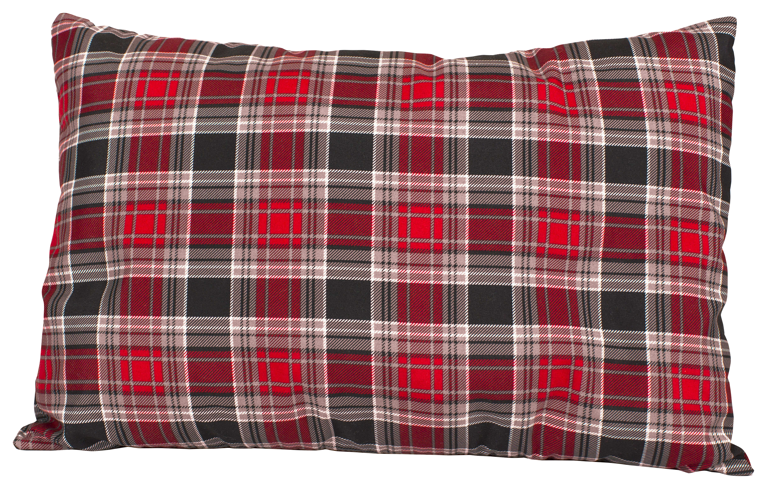 TETON Sports Camping Pillow and Pillowcase - Red/Brown Plaid