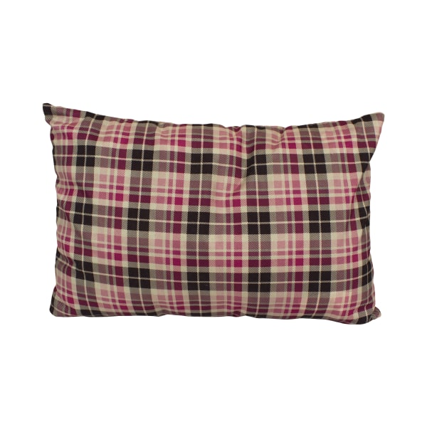 TETON Sports Camping Pillow and Pillowcase - Brown/Pink Plaid