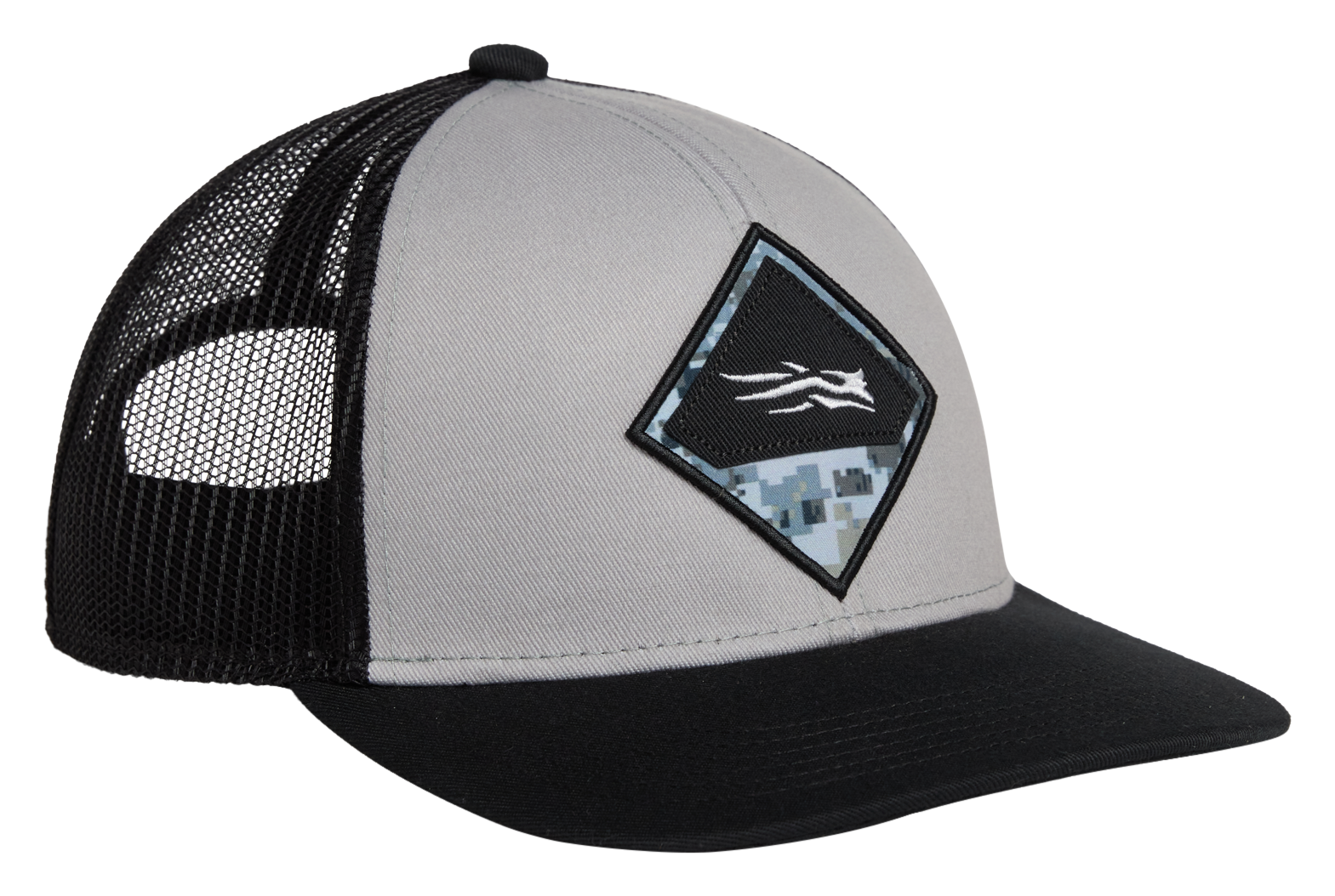 Image of SITKA OPTIFADE Badge Mid-Pro Trucker Cap - Field Gray/Black