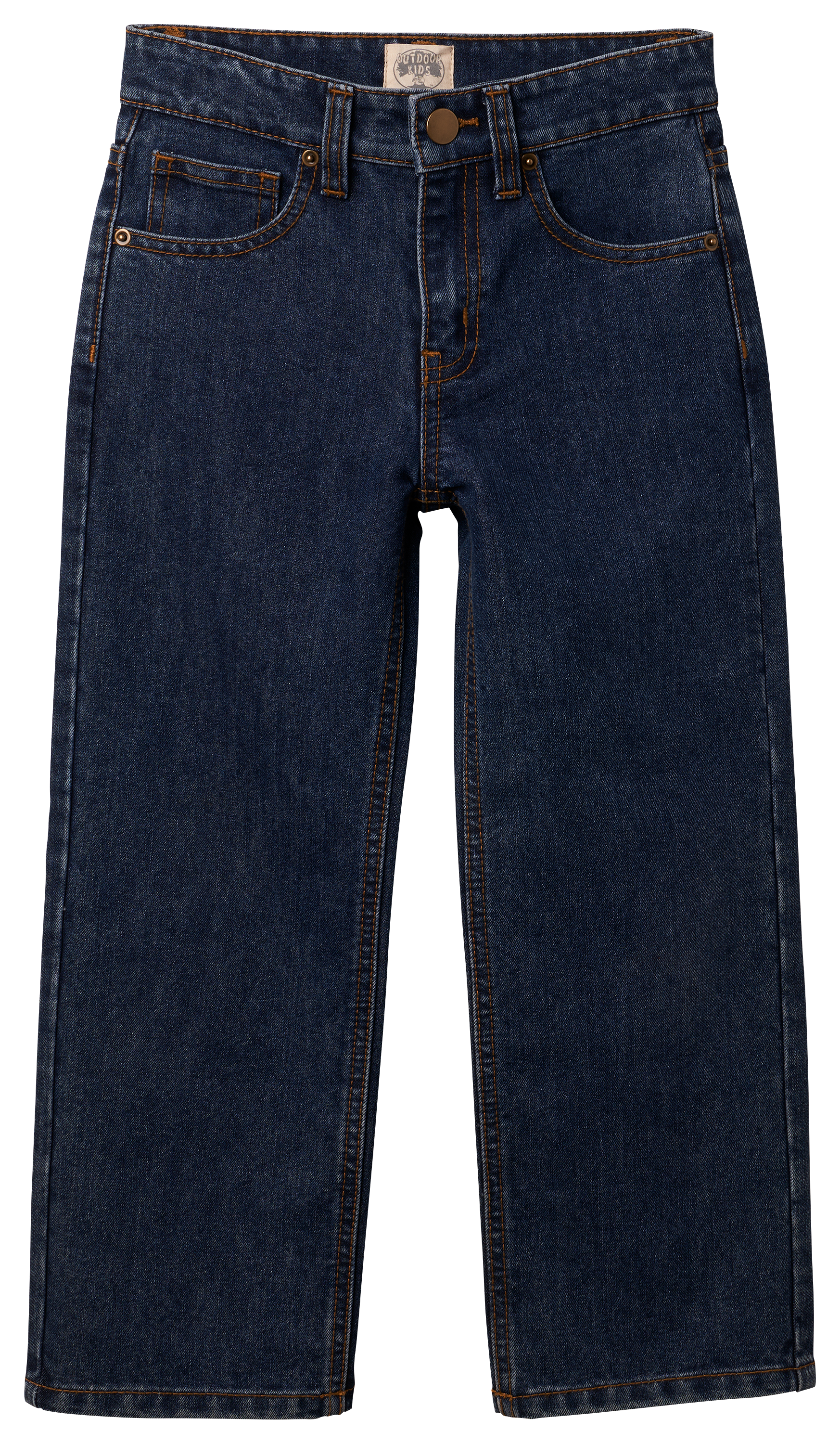 Image of Outdoor Kids Straight-Leg Denim Jeans for Kids - Dark Wash - 4-5