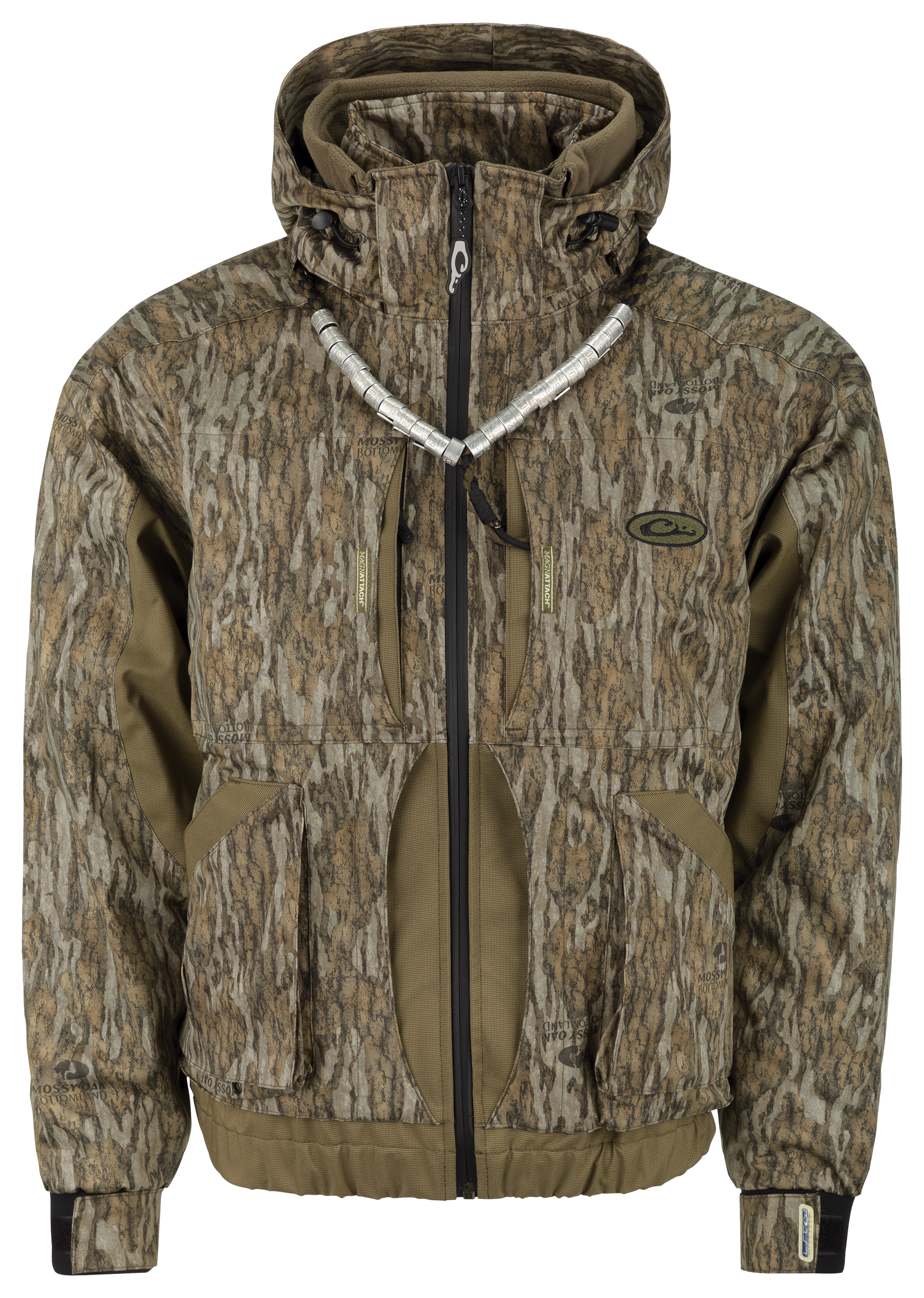 Image of Drake Waterfowl Reflex 3-in-1 Plus 2 Systems Jacket for Men - Mossy Oak Bottomland - L