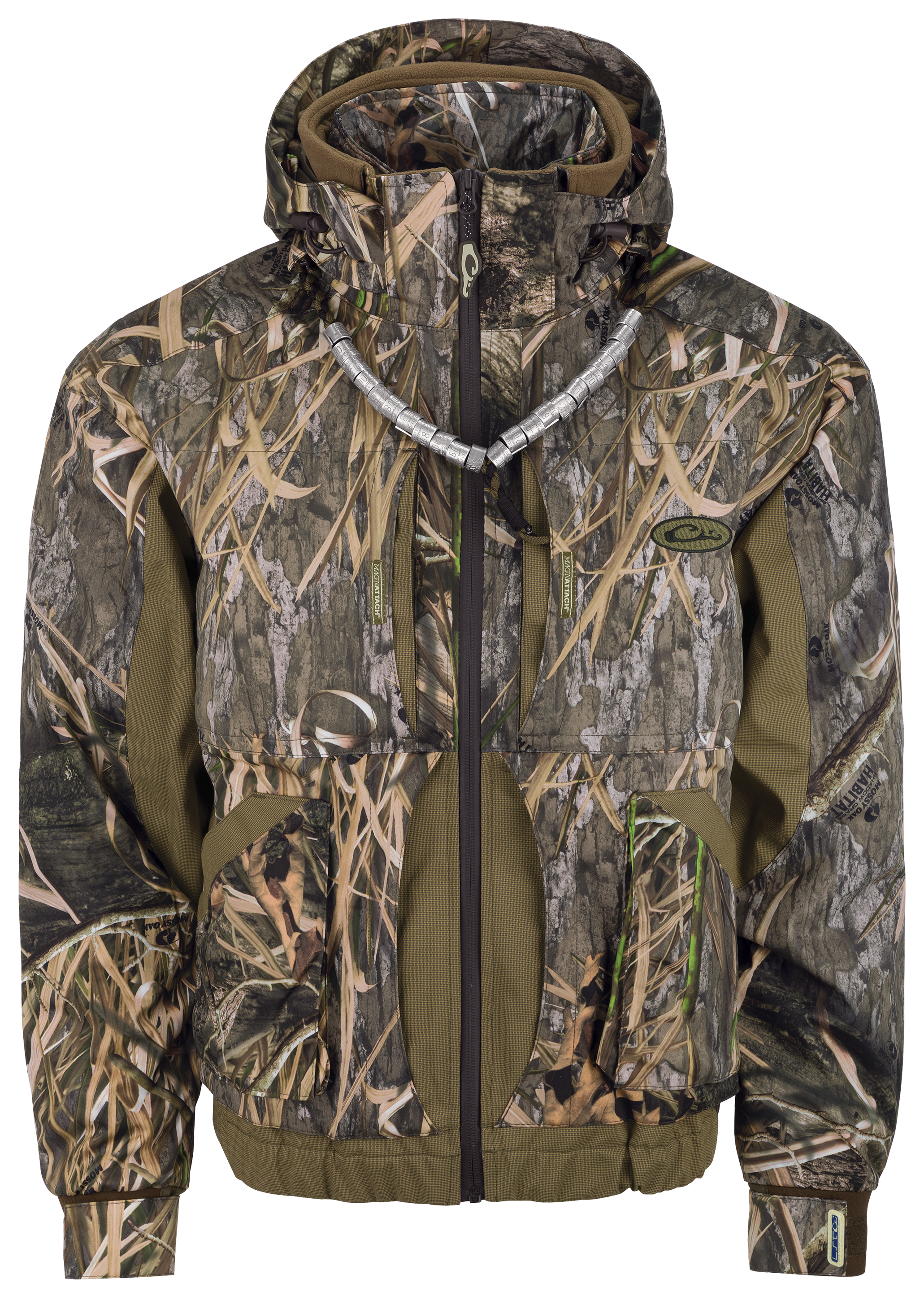 Image of Drake Waterfowl Reflex 3-in-1 Plus 2 Systems Jacket for Men - Mossy Oak Shadow Grass Habitat - XL