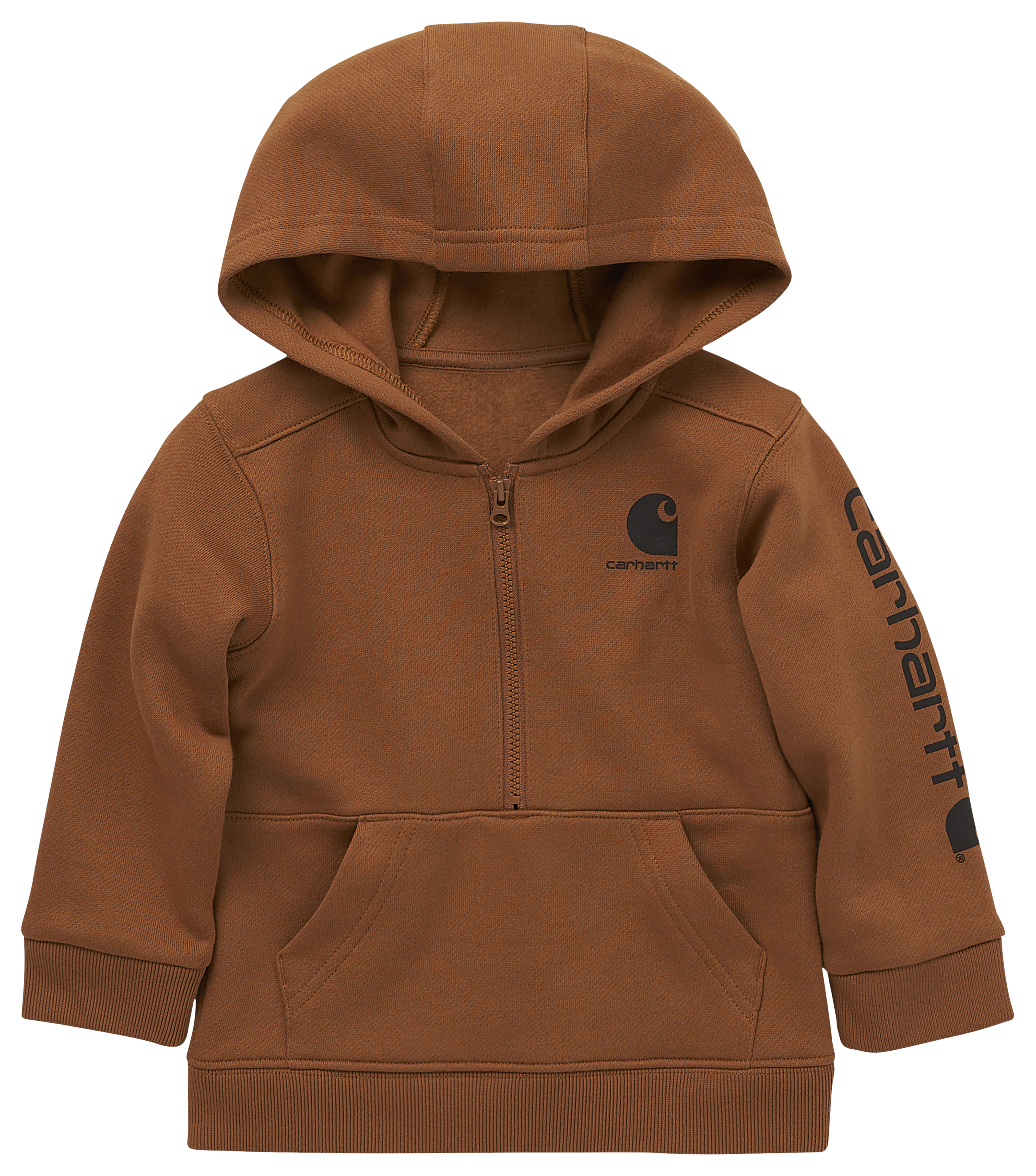 Carhartt Half-Zip Hooded Long-Sleeve Sweatshirt for Toddlers