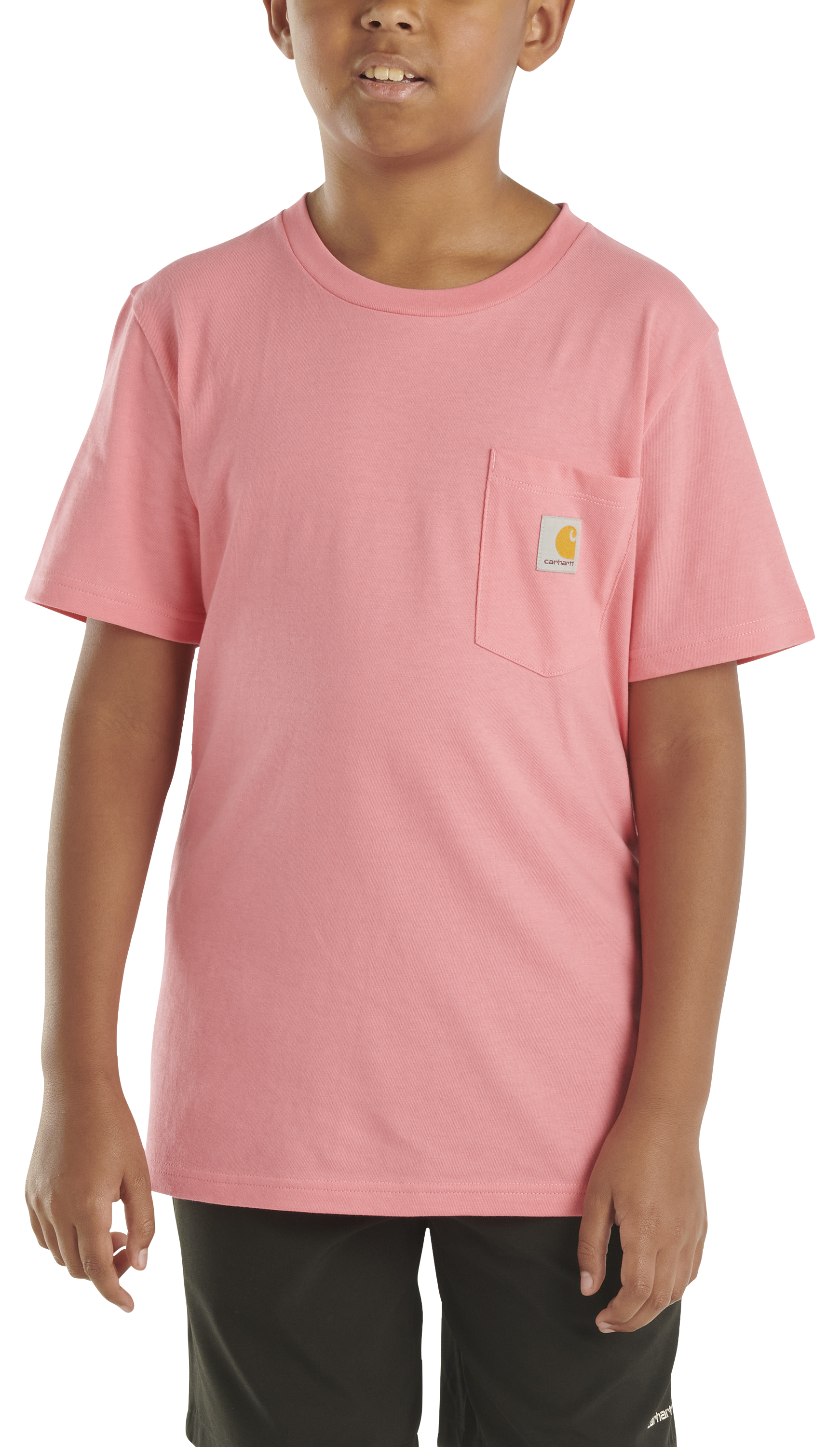Image of Carhartt Short-Sleeve Pocket T-Shirt for Kids - Pink Lemonade