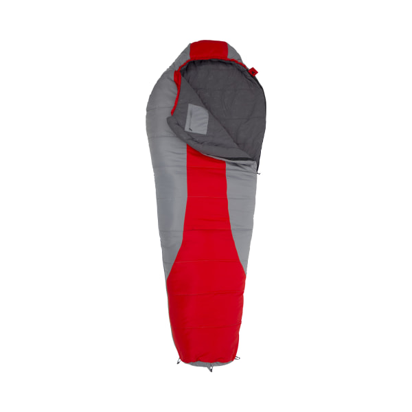 TETON Sports Tracker 5F Mummy Sleeping Bag - Regular - Red/Grey