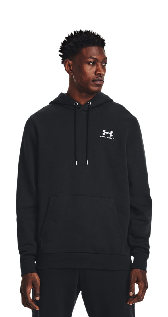 Image of Under Armour Icon Fleece Long-Sleeve Hoodie for Men - Black - S