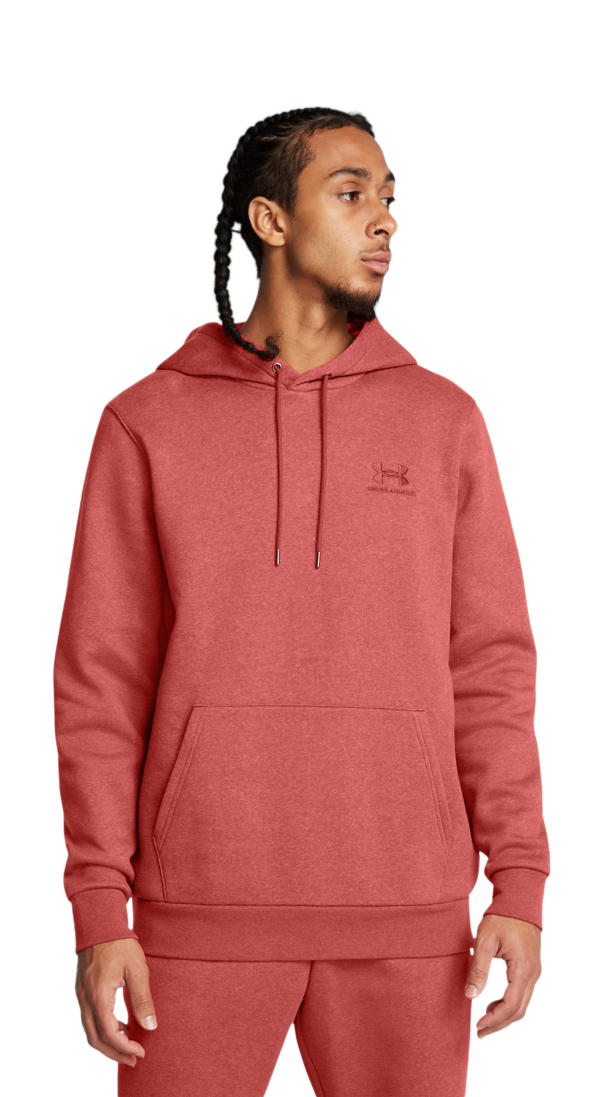 Image of Under Armour Icon Fleece Long-Sleeve Hoodie for Men - Earthen Orange Heather - S