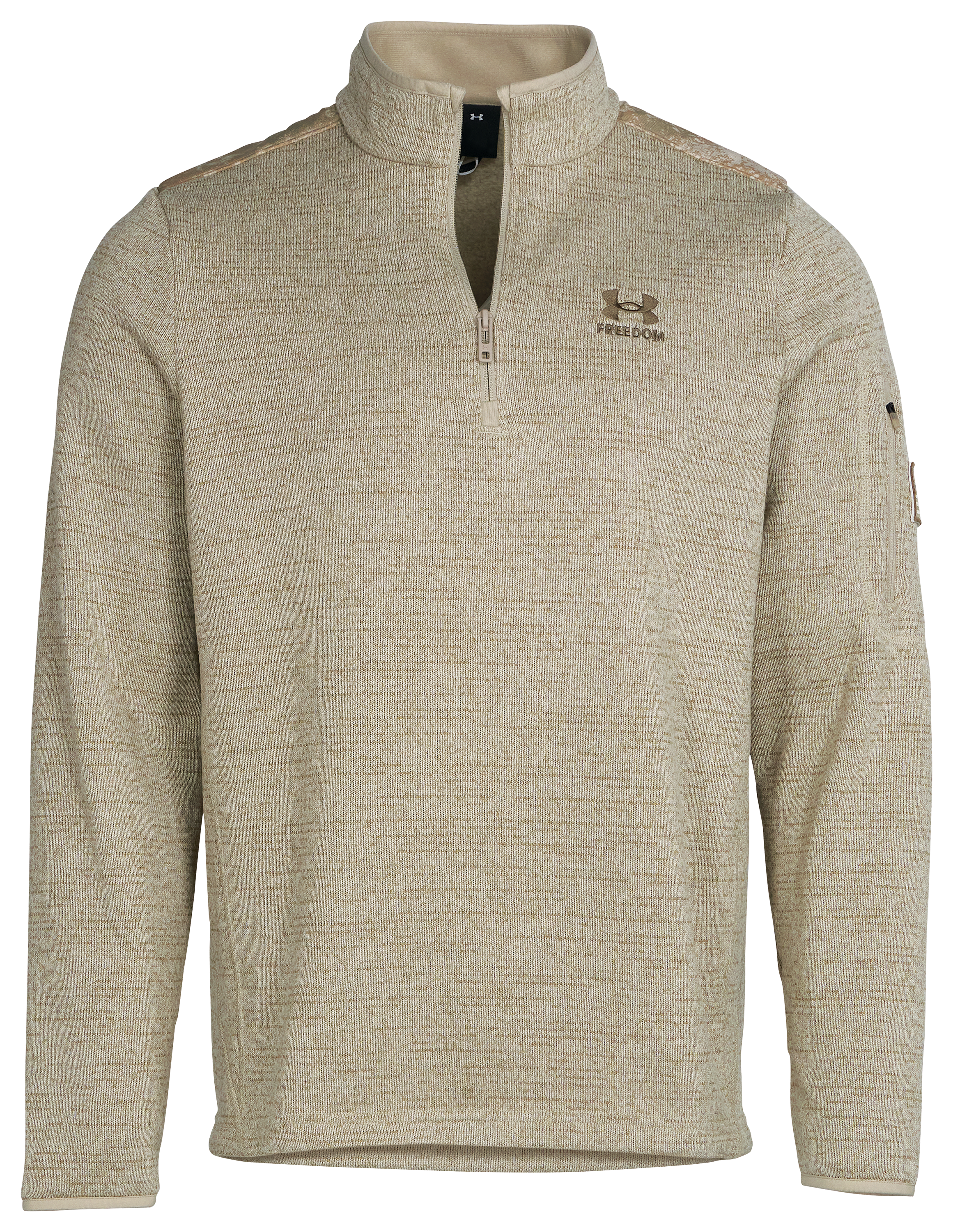 Under Armour Expanse Freedom Quarter-Zip Long-Sleeve Pullover for Men - Desert Sand/Federal Tan