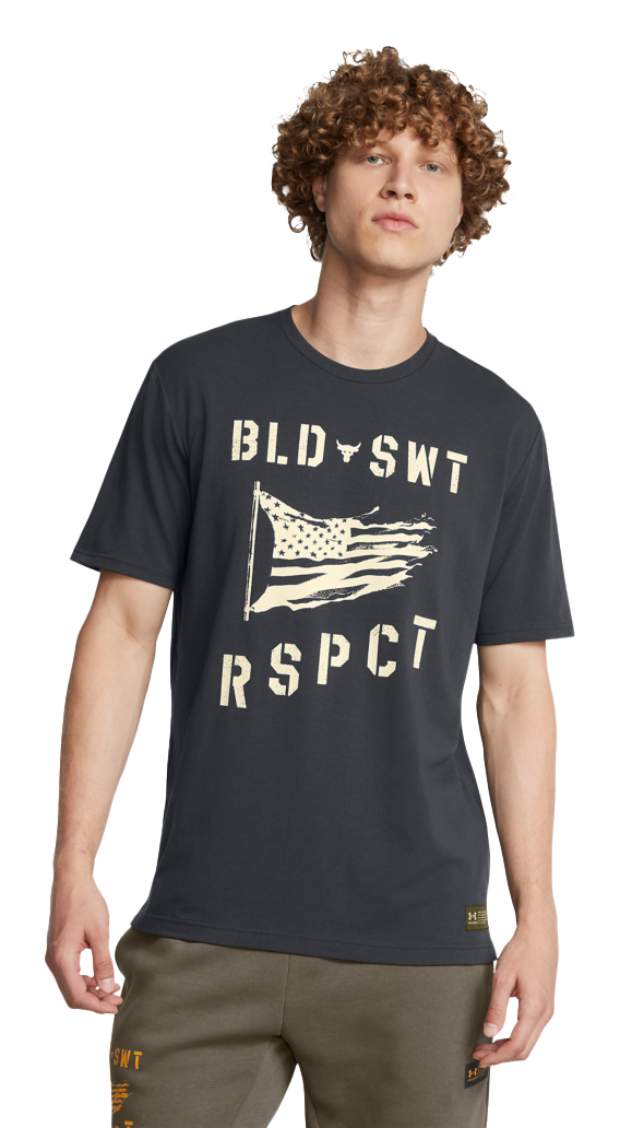 Image of Under Armour PJT Rock Vets Day Short-Sleeve T-Shirt for Men - Anthracite