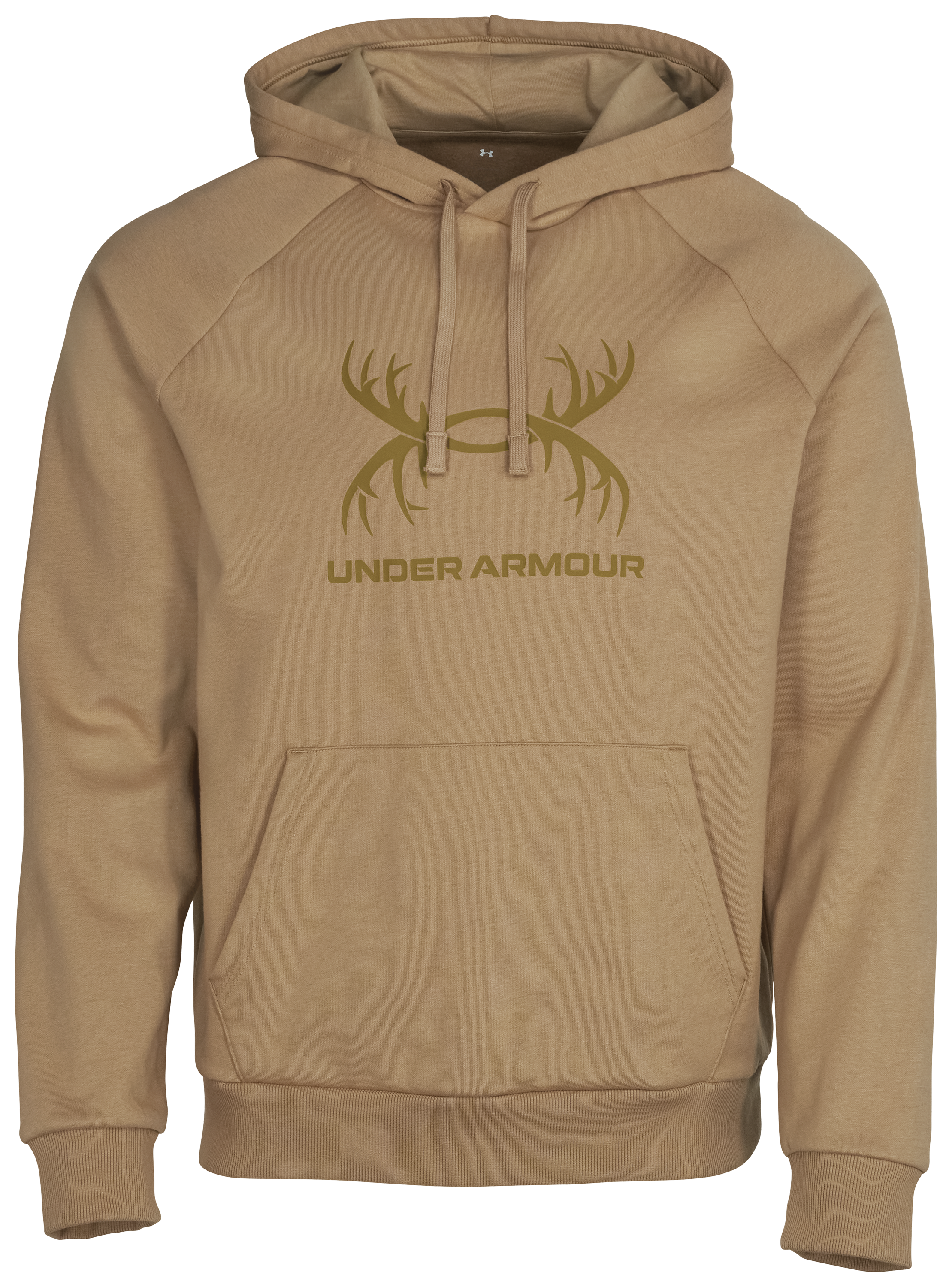 Image of Under Armour Rival Antler Graphic Hoodie for Men - Camel/Coyote - M