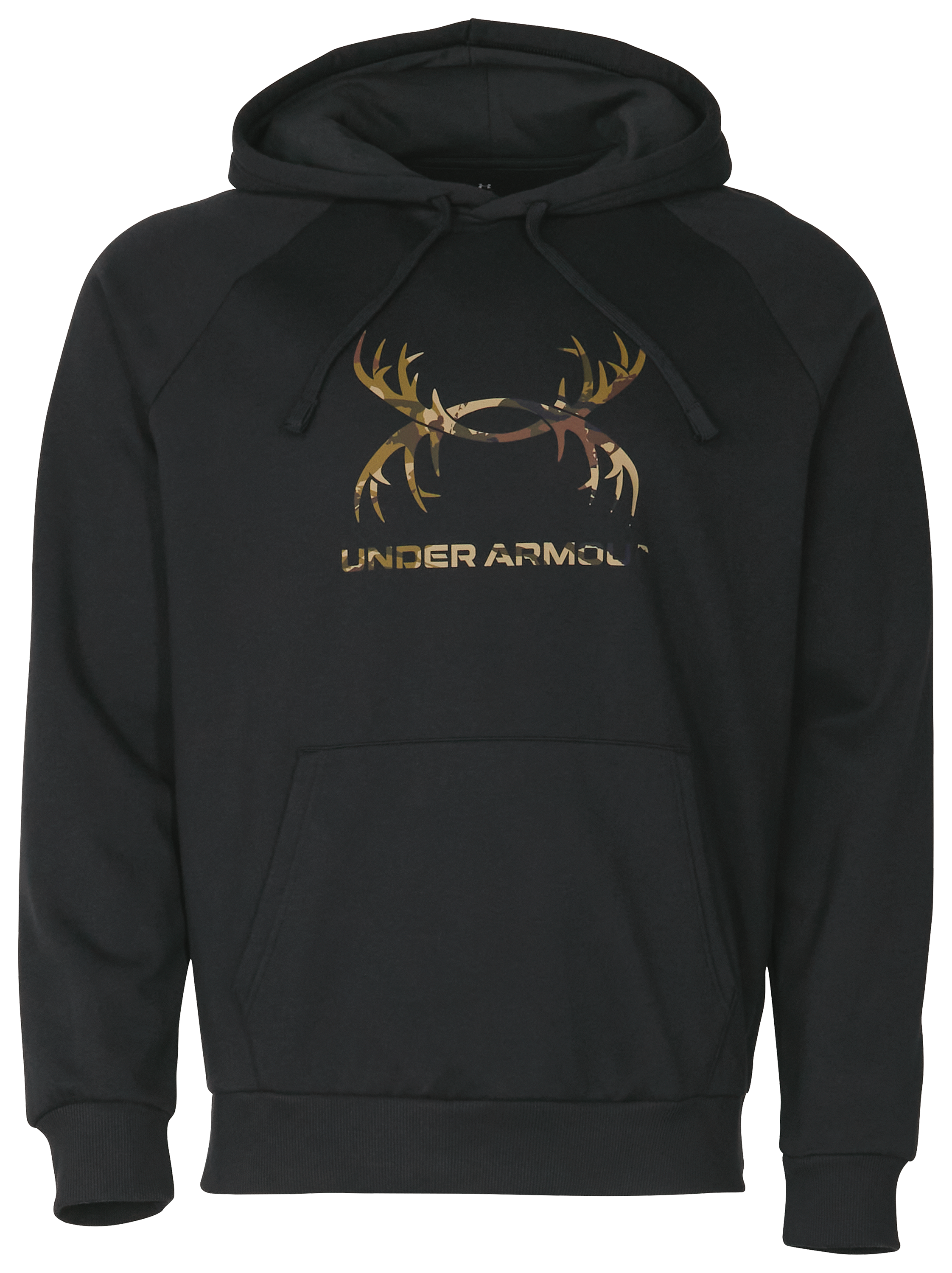 Image of Under Armour Rival Antler Graphic Hoodie for Men - Black/UA Barren Camo - M