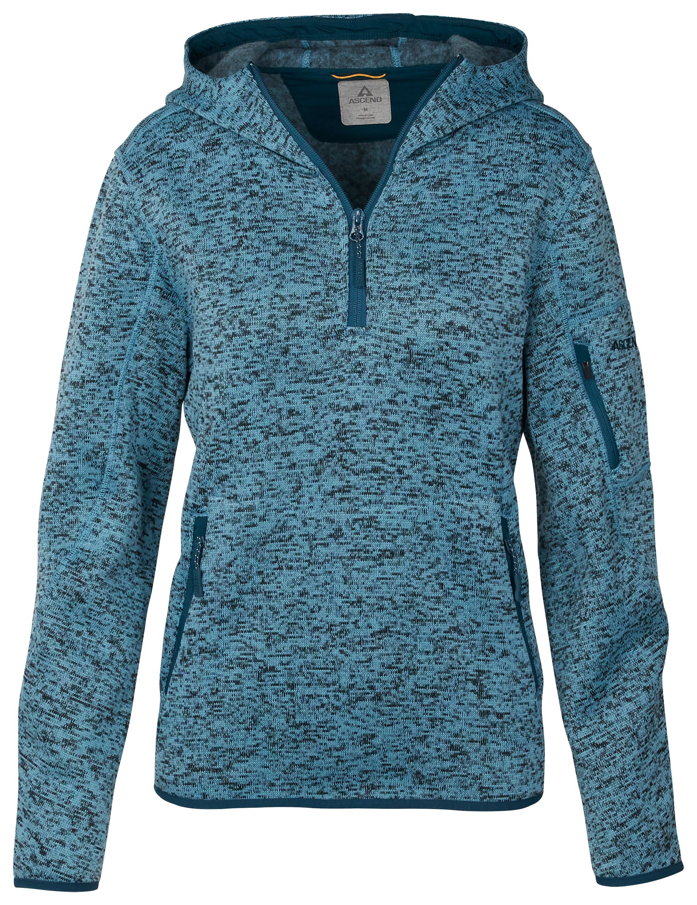 Image of Ascend Expedition Long-Sleeve Sweater Fleece Hoodie for Ladies - Adriatic Blue/Phantom Reflective - S