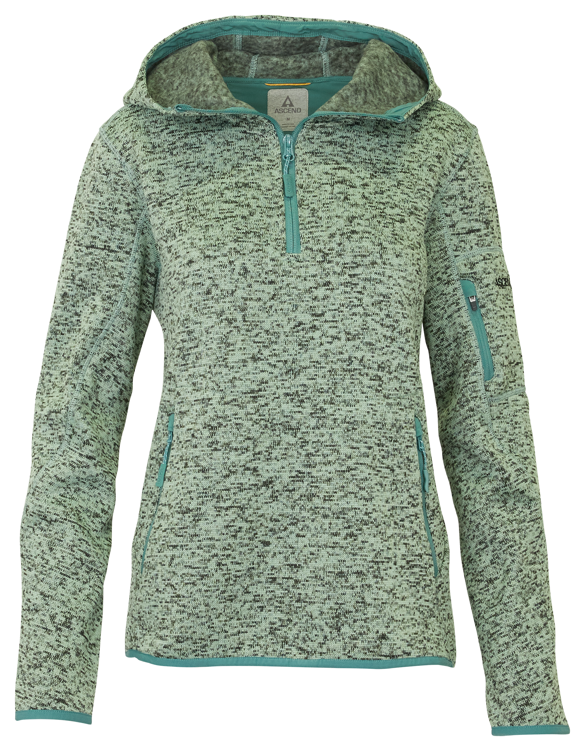 Image of Ascend Expedition Long-Sleeve Sweater Fleece Hoodie for Ladies - Jadeite/Phantom Sagebrush Green - XS