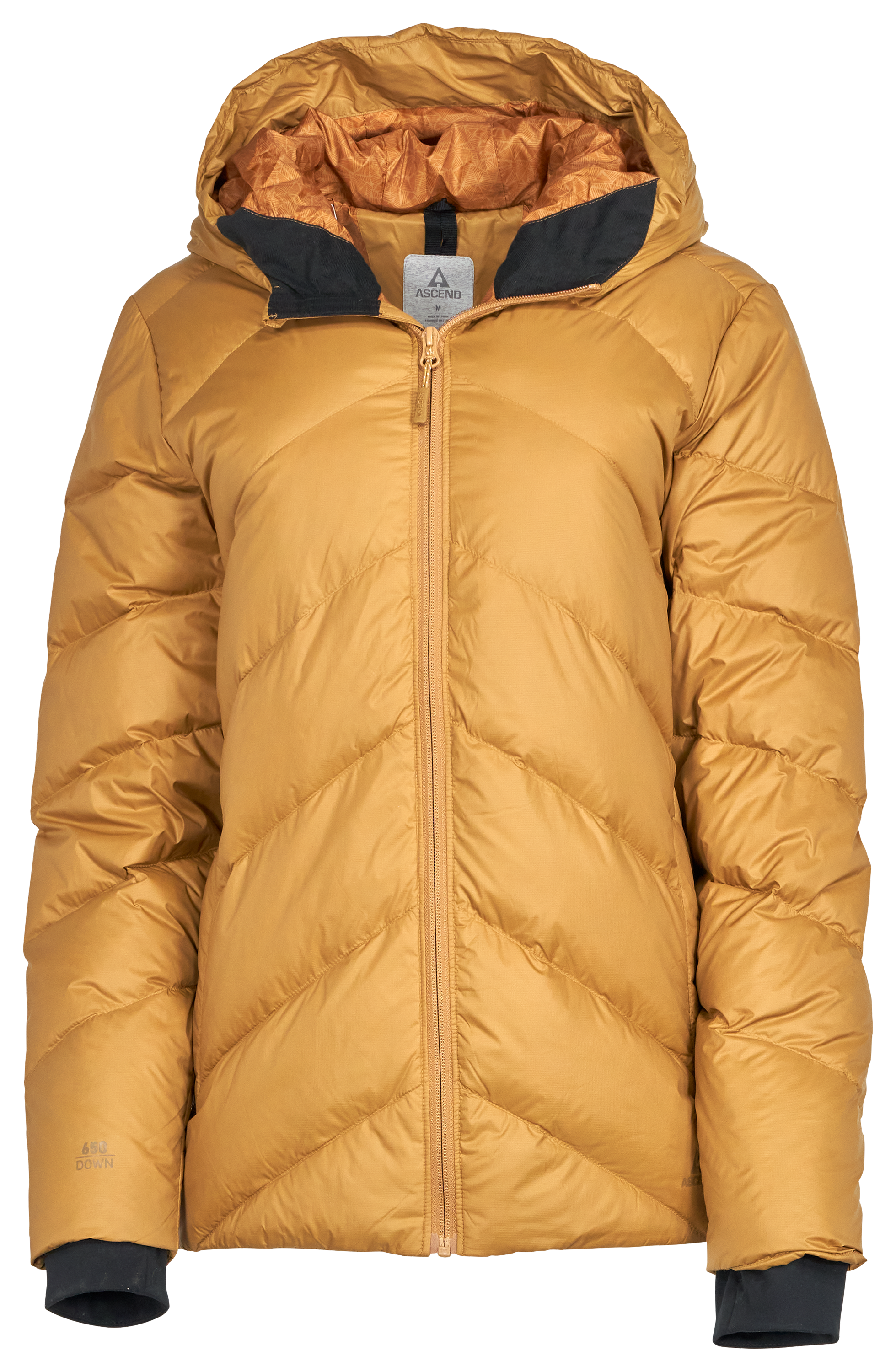 Image of Ascend Excel Down Hooded Jacket for Ladies - Bistre - XS