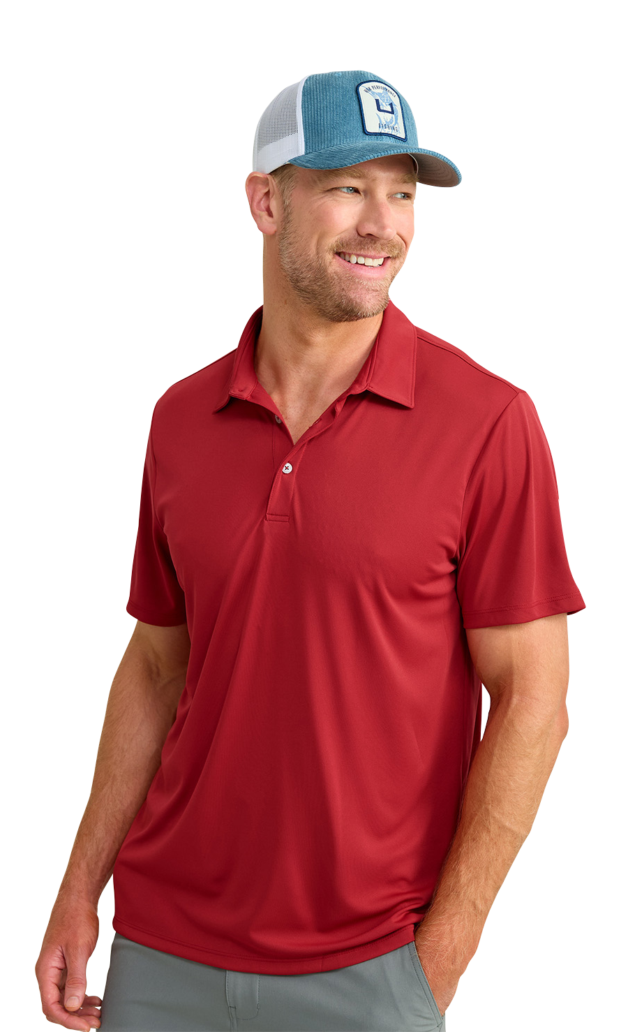 Image of Huk Pursuit Polo for Men - Scarlet Blaze - 2XL