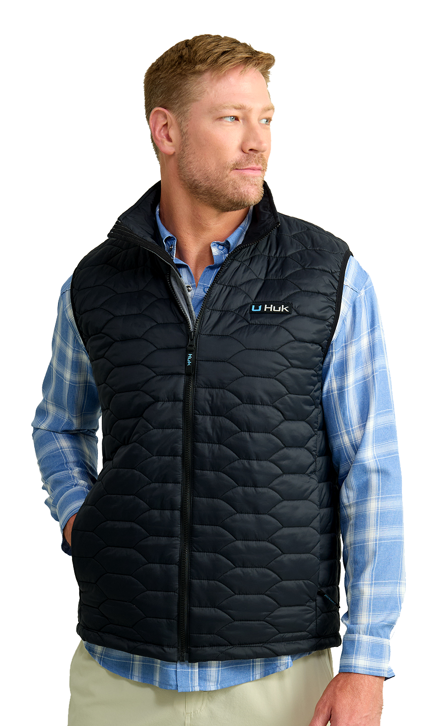 Image of Huk Scale Vest for Men - Black - 3XL