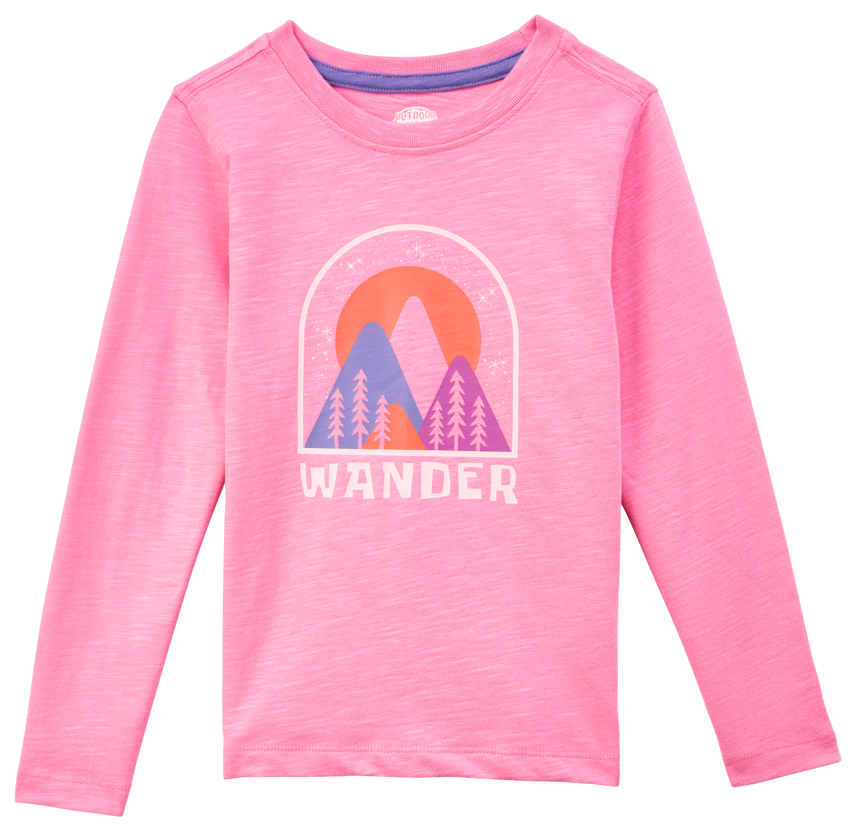 Image of Outdoor Kids Glow-In-The-Dark Trail Long-Sleeve T-Shirt for Toddlers - Aurora Pink - 2T