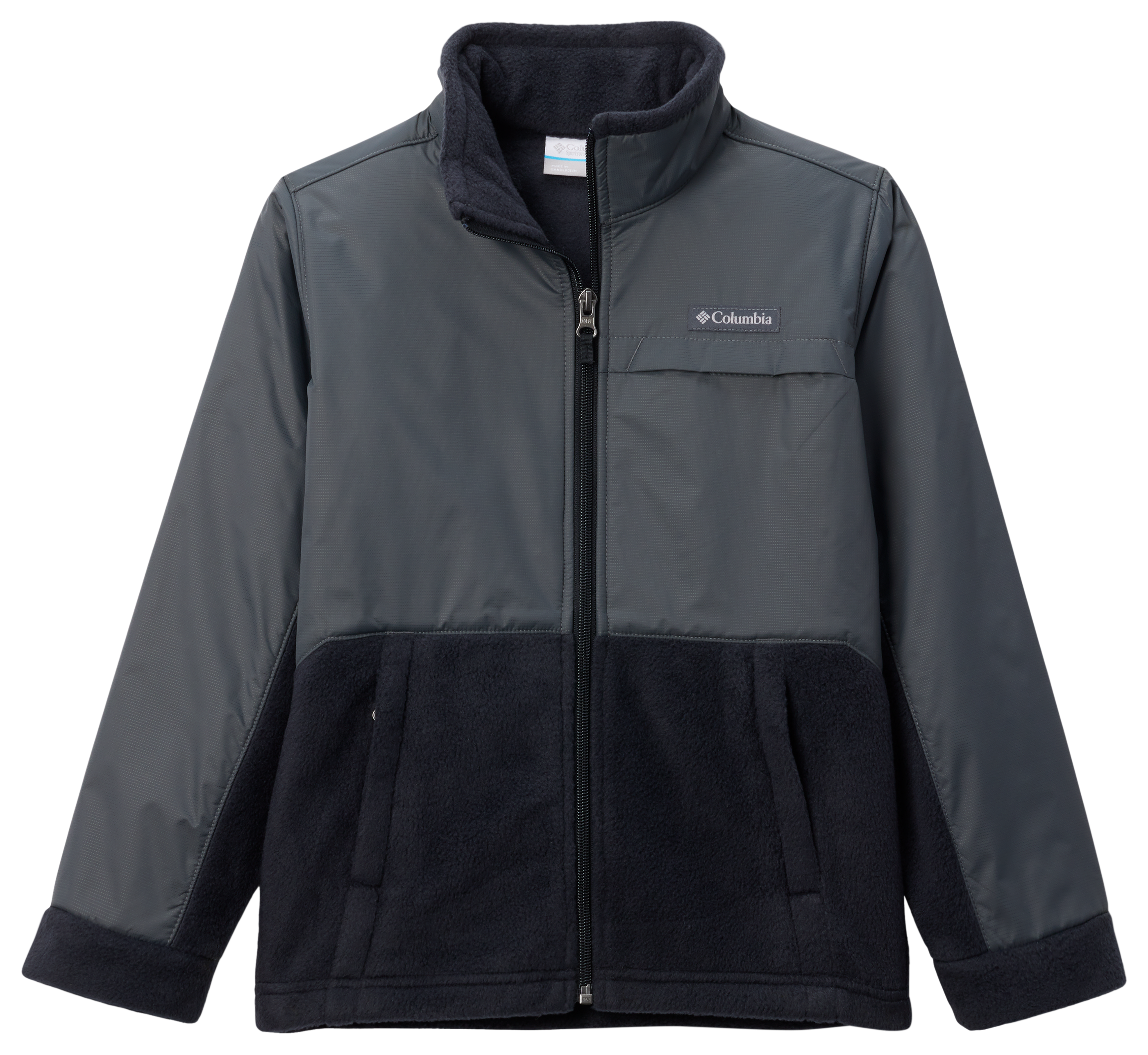 Image of Columbia Steens MT II Overlay Jacket for Kids - Black/Grill - XXS