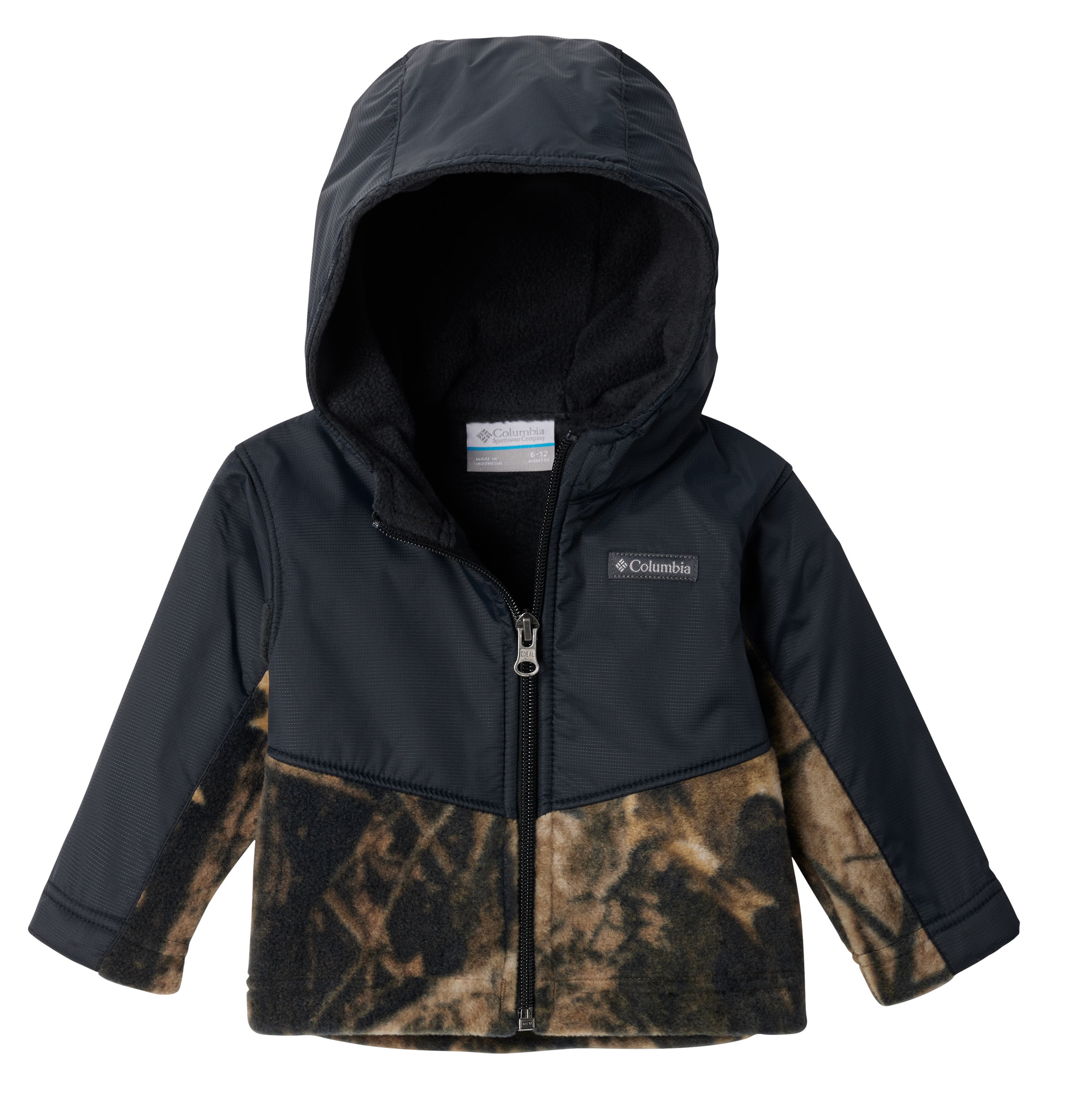 Image of Columbia Steens MT II Overlay Hoodie for Toddlers - Timberwolf/Black - 2T