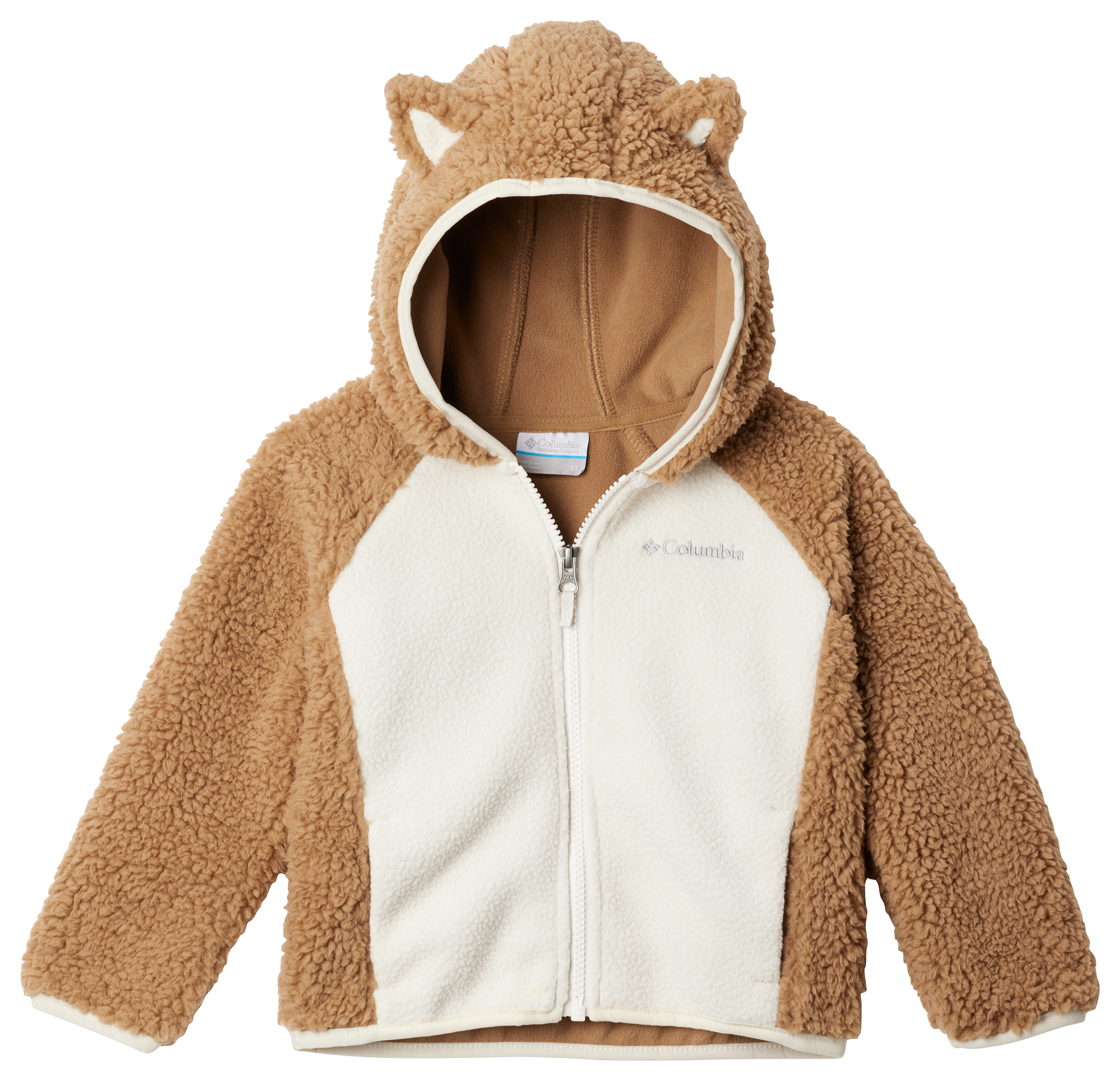 Image of Columbia Foxy Baby Sherpa Full-Zip Jacket for Babies - Delta/Chalk - 6-12 Months