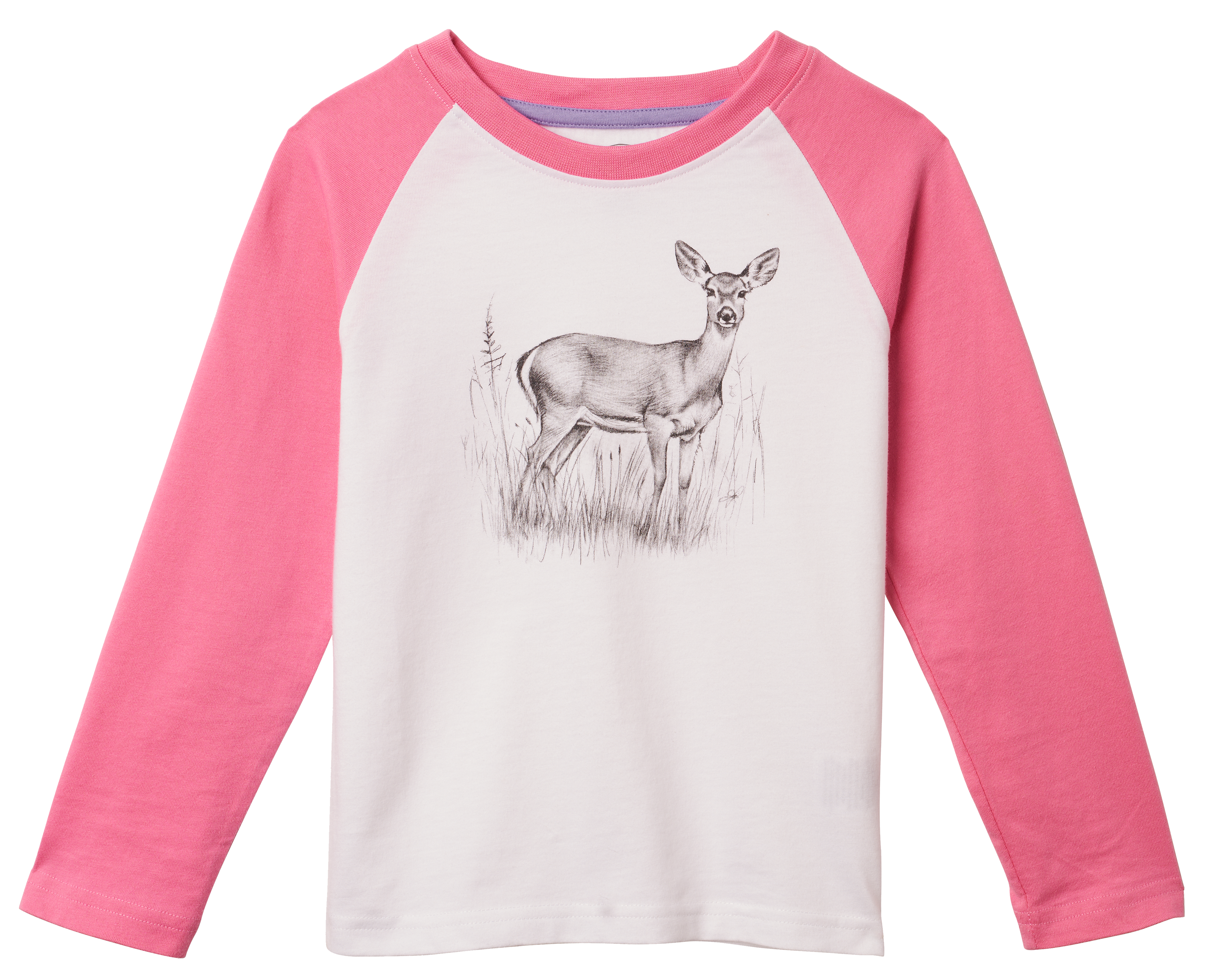 Image of Outdoor Kids Animal Raglan Long-Sleeve T-Shirt for Toddlers - Aurora Pink - 2T