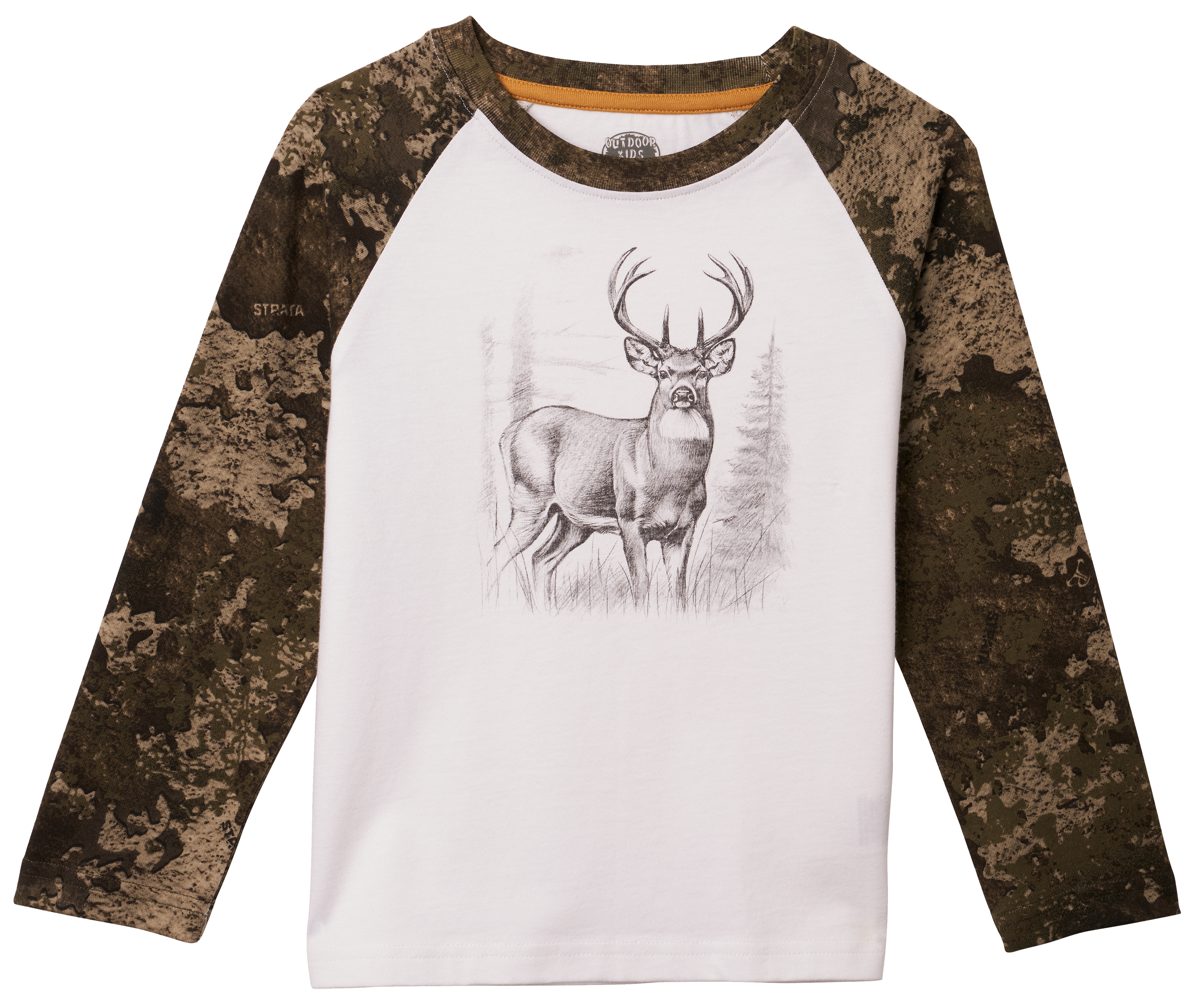 Image of Outdoor Kids Animal Raglan Long-Sleeve T-Shirt for Toddlers - TrueTimber Strata - 2T