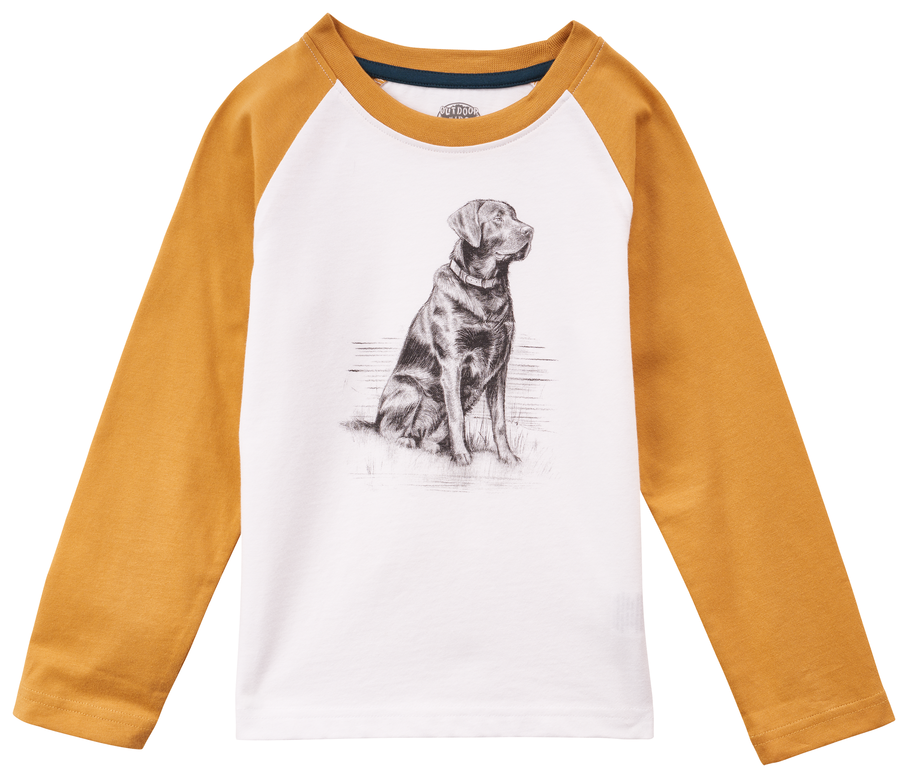 Image of Outdoor Kids Animal Raglan Long-Sleeve T-Shirt for Toddlers - Honey Mustard - 2T