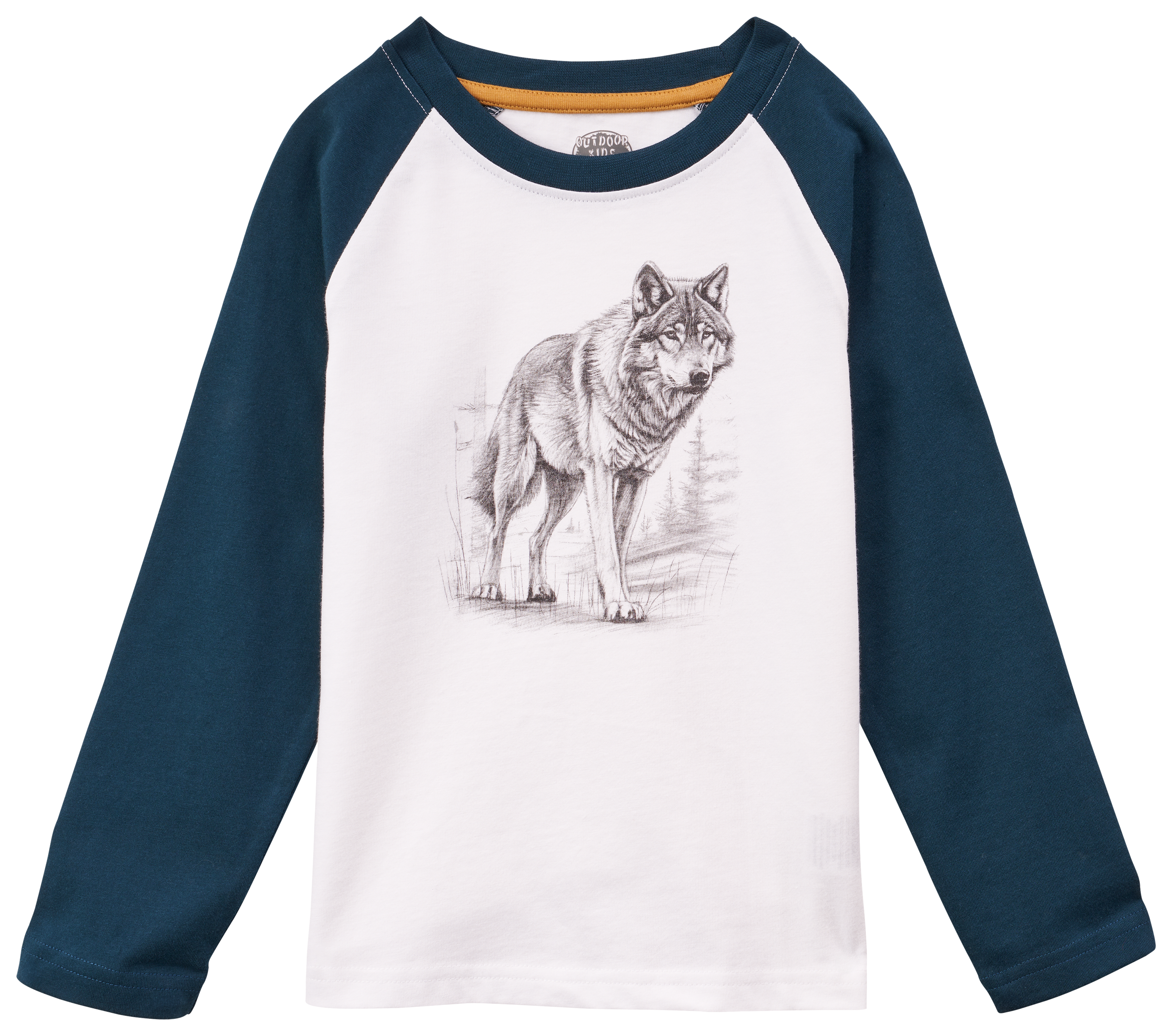 Image of Outdoor Kids Animal Raglan Long-Sleeve T-Shirt for Toddlers - Reflecting Pond - 2T