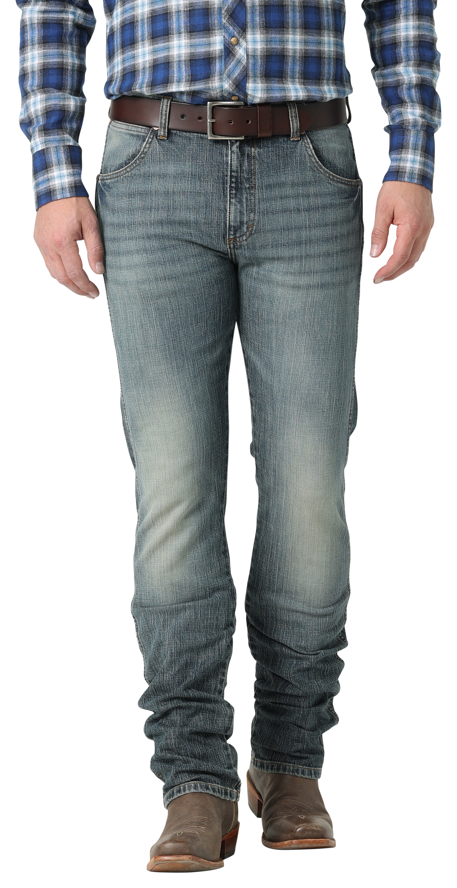 Image of Wrangler Retro Slim-Fit Straight-Leg Jeans - Dark Knight