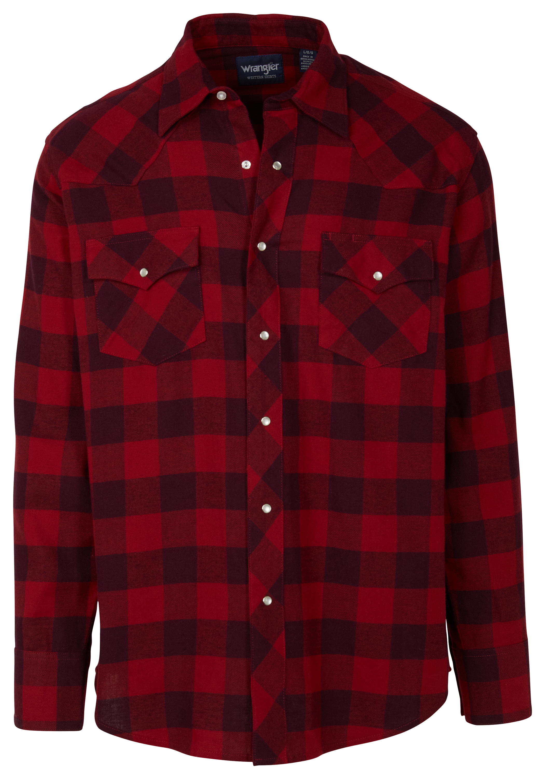 WRANGLER Sport Western Long-Sleeve Flannel Shirt for Men