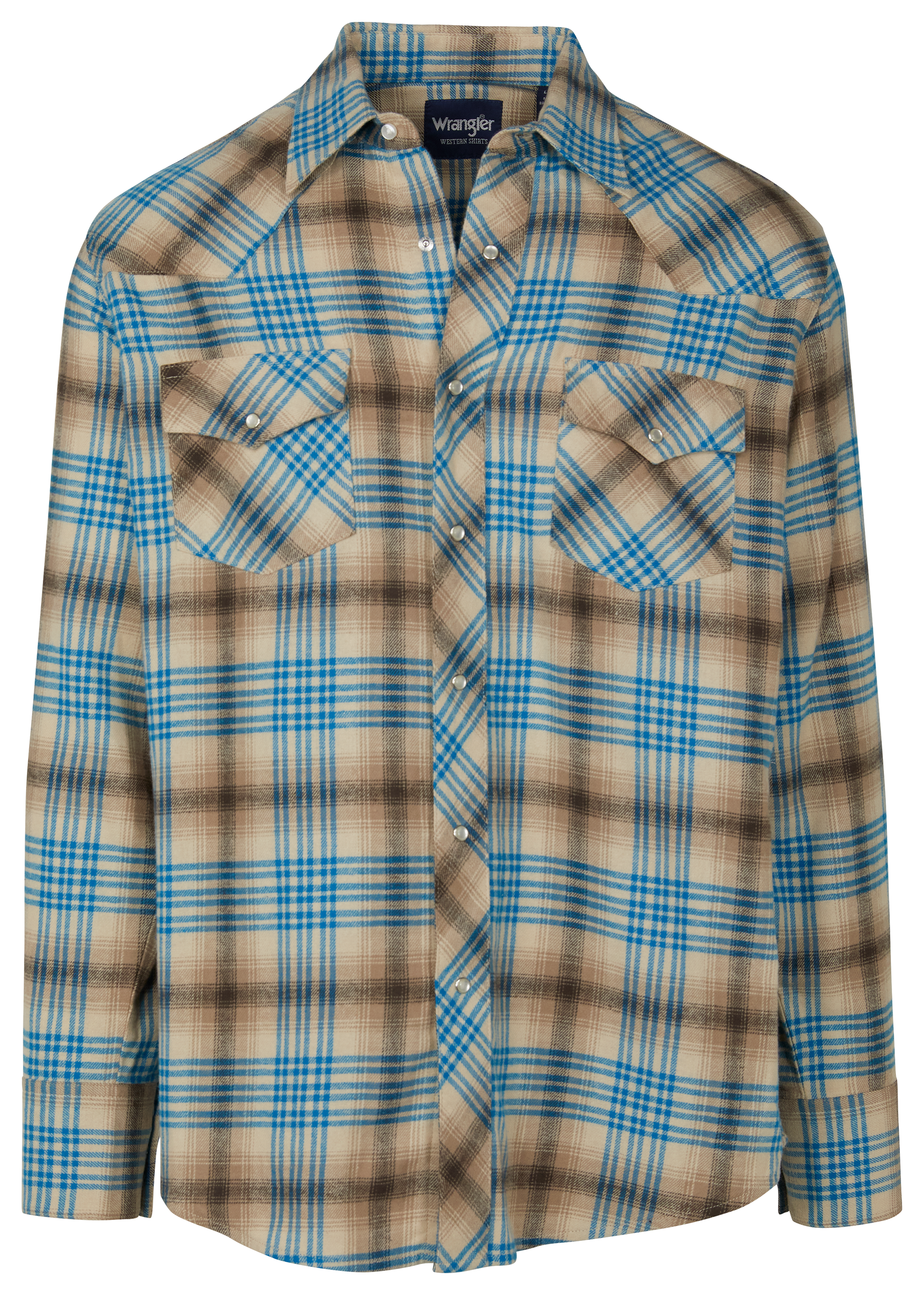 Wrangler Sport Western Long-Sleeve Flannel Shirt for Men                                                                        