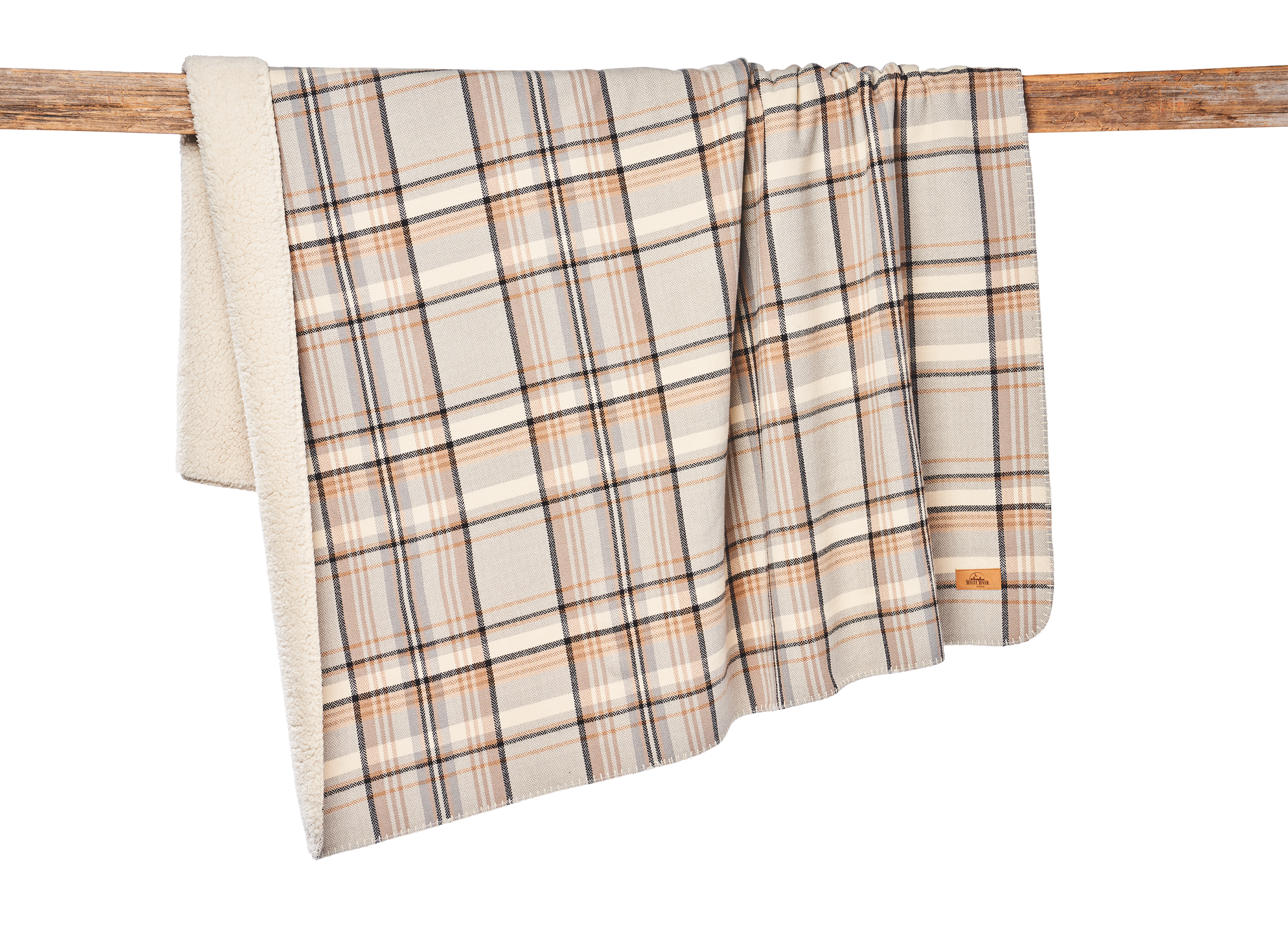 Image of White River Home Hearthside Woven Throw - Gray Plaid