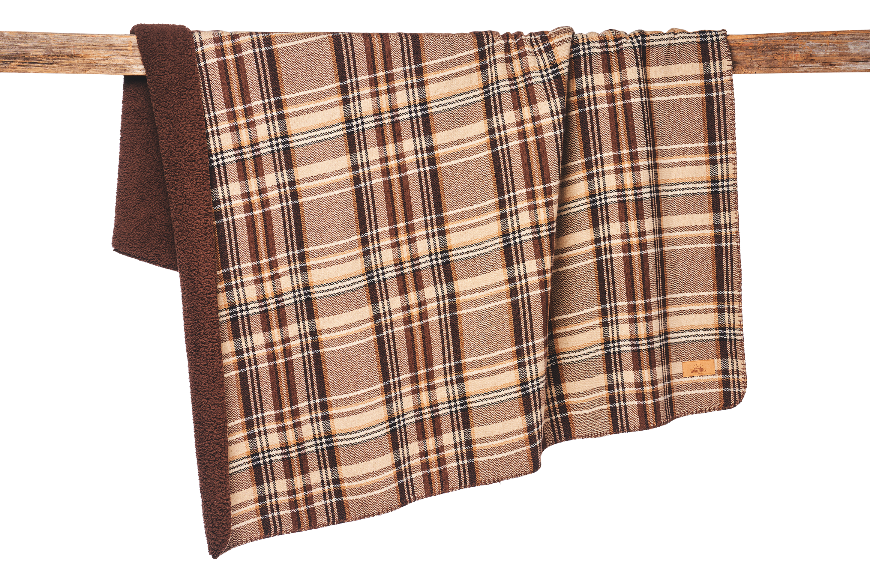 Image of White River Home Hearthside Woven Throw - Brown Plaid