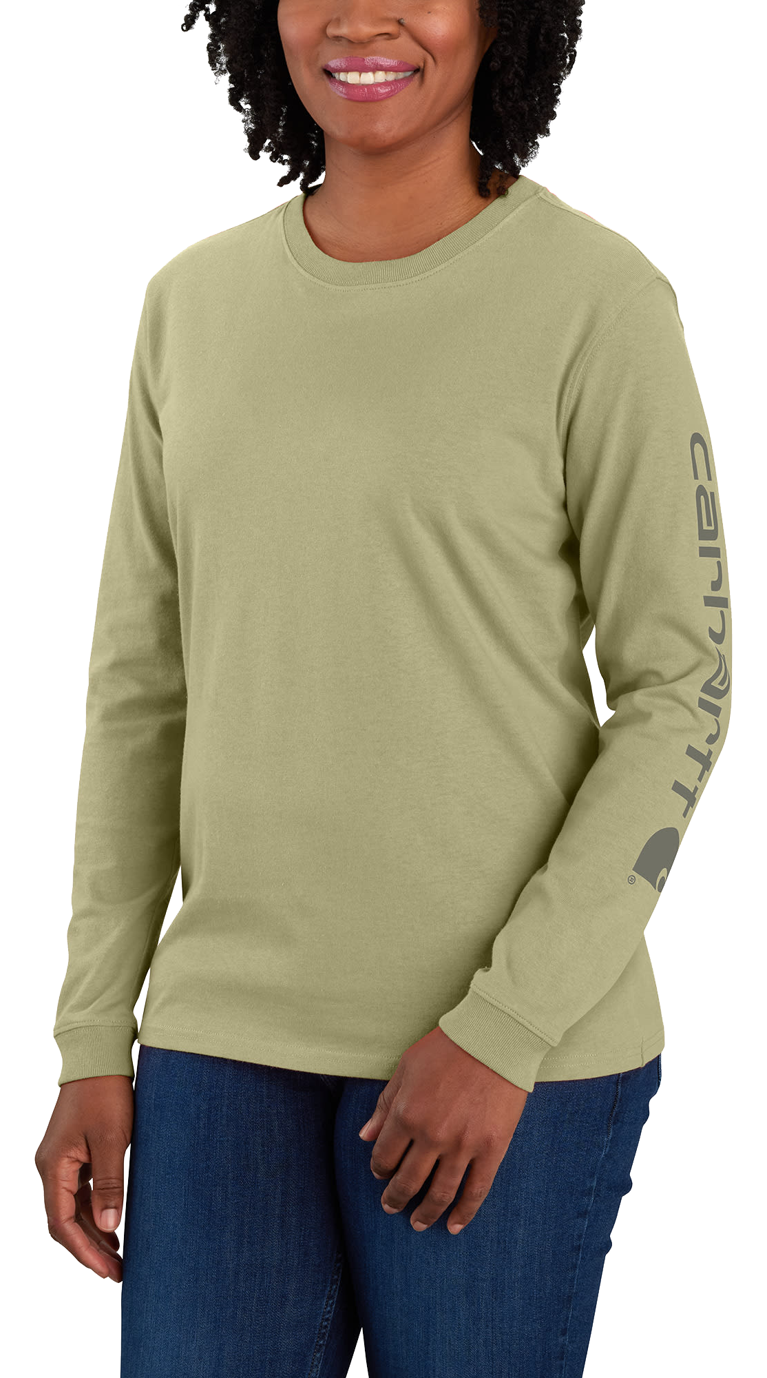 Carhartt Cotton Wk231 Workwear Sleeve Logo Long-Sleeve T-Shirt | Black | Large