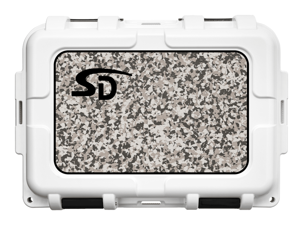 Image of SeaDek YETI LoadOut GoBox Pad - Snow Camo/Black