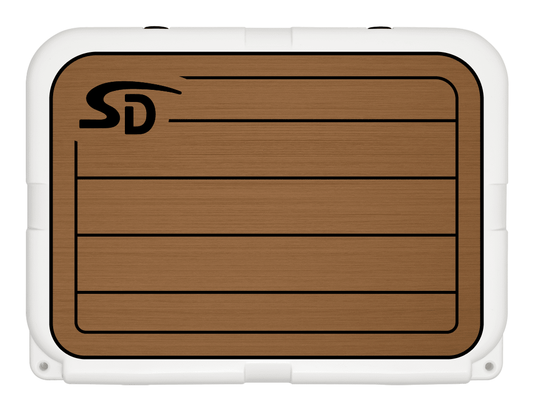 Image of SeaDek Teak Cooler Pad for YETI Tundra 35 - Teak Mocha/Black