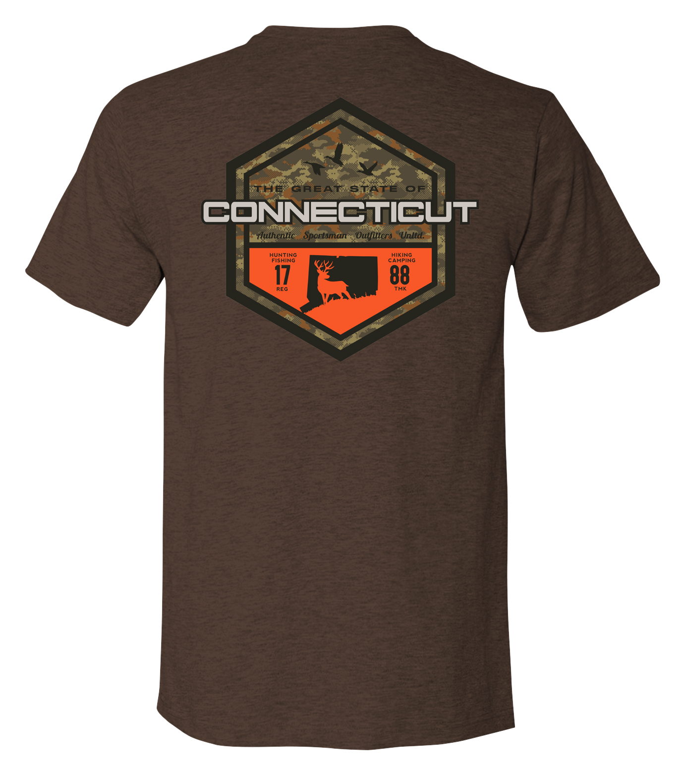 Image of Bass Pro Shops Sportsman's Badge Short-Sleeve T-Shirt for Men - CT/Heather Brown