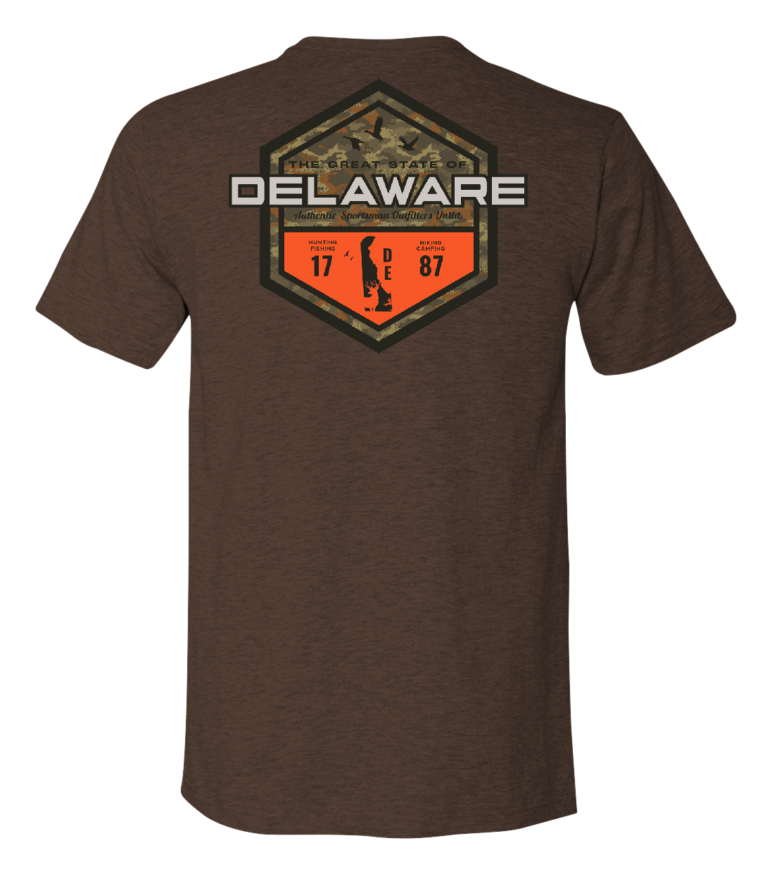 Image of Bass Pro Shops Sportsman's Badge Short-Sleeve T-Shirt for Men - DE/Heather Brown