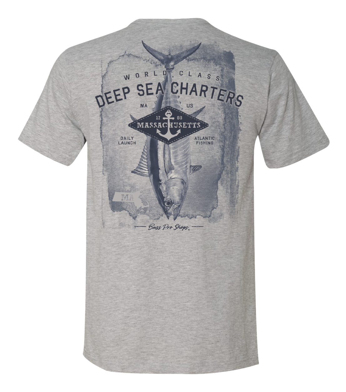 Image of Bass Pro Shops Big Catch Tuna Short-Sleeve T-Shirt for Men - MA/Heather Gray