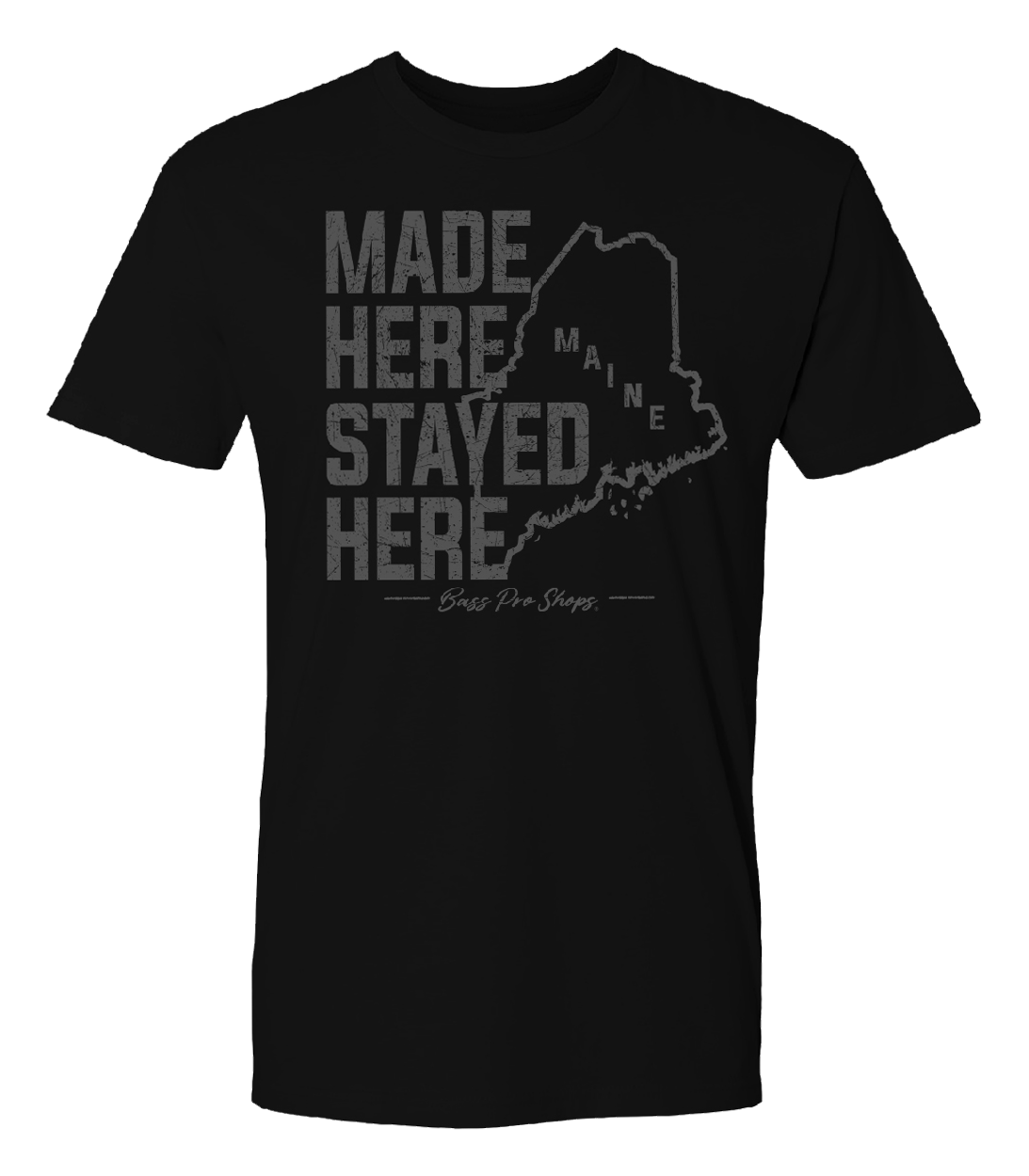 Image of Bass Pro Shops Made Here Graphic Short-Sleeve T-Shirt for Men - ME/Black - XL