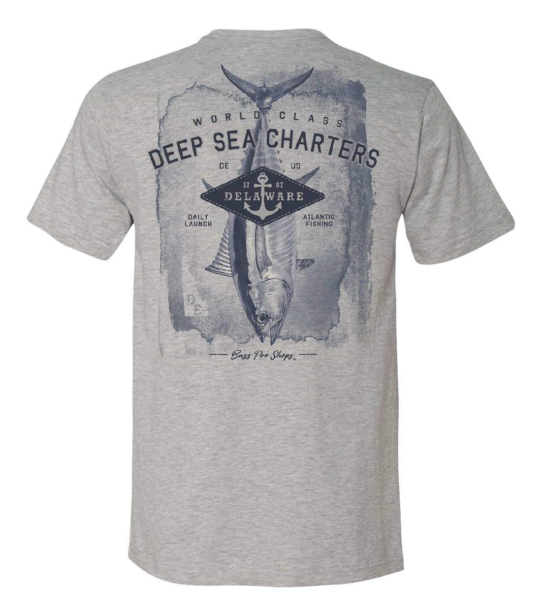 Image of Bass Pro Shops Big Catch Tuna Short-Sleeve T-Shirt for Men - DE/Heather Gray