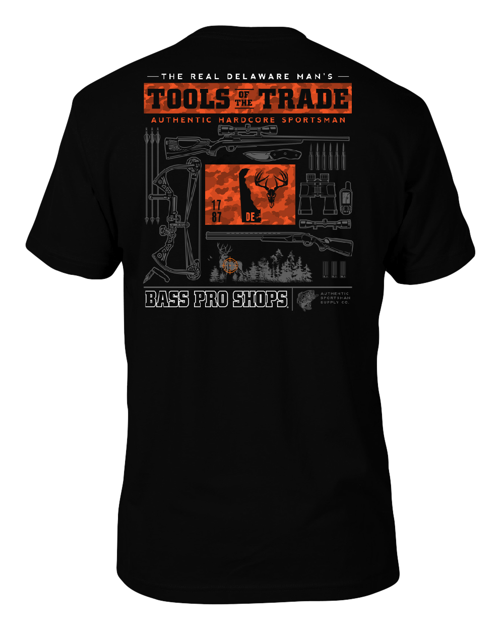 Image of Bass Pro Shops Tools of the Trade Short-Sleeve T-Shirt for Men - Black - Delaware - M