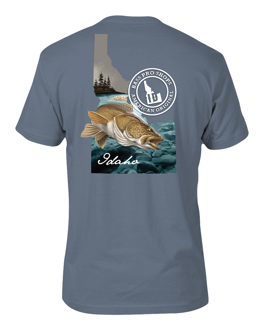 Image of Bass Pro Shops Walleye State Short-Sleeve T-Shirt for Men - ID/Infinity