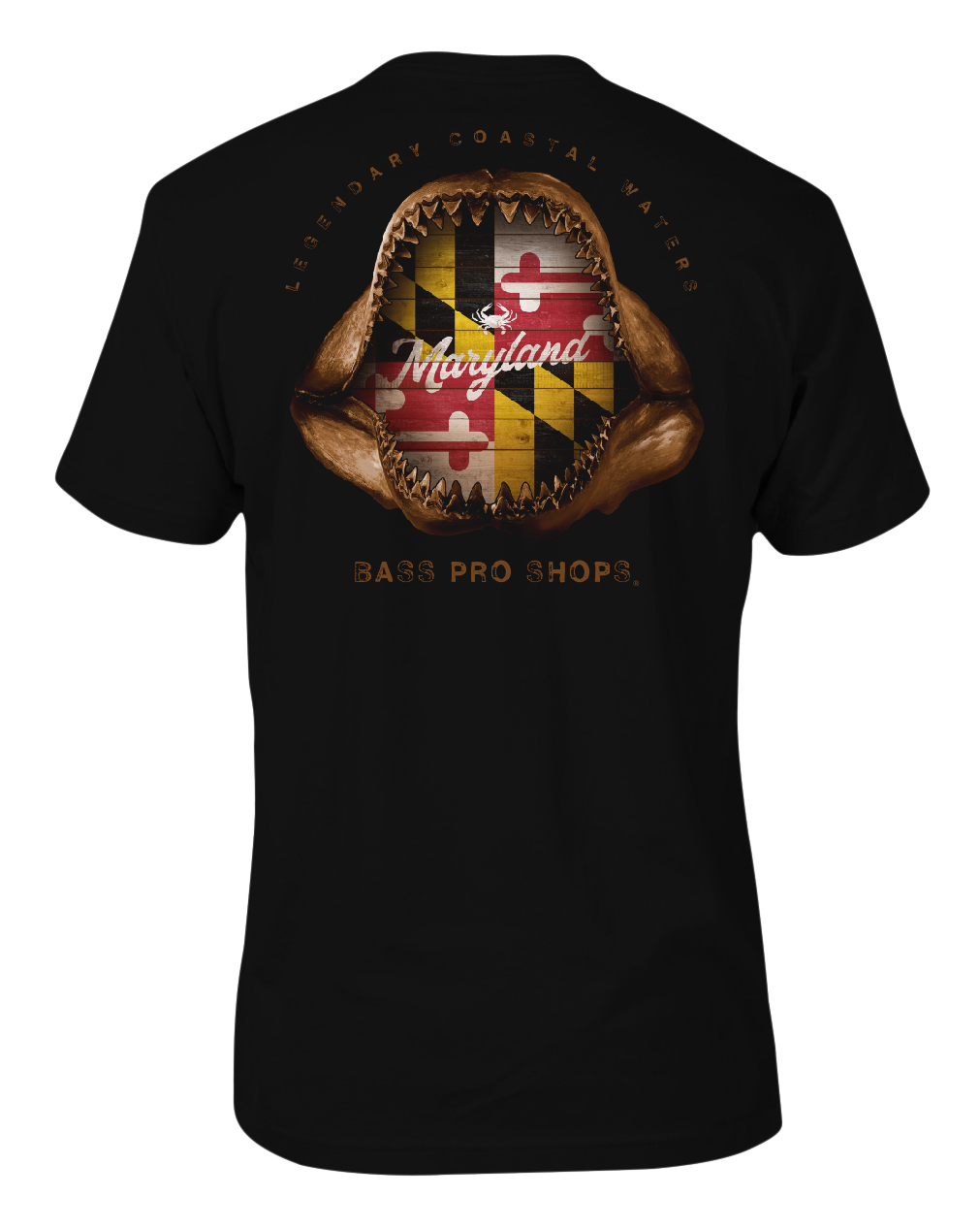 Image of Bass Pro Shops Legendary Coastal Waters Graphic Short-Sleeve T-Shirt for Men - MD/Black - 2XL