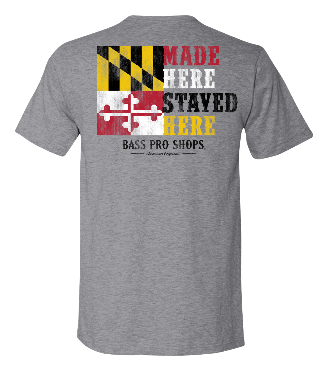 Image of Bass Pro Shops Made Here Graphic Short-Sleeve T-Shirt for Men - MD/Heather Gray