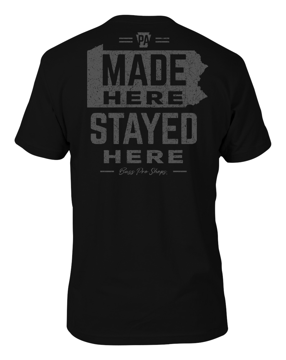 Image of Bass Pro Shops Made Here Graphic Short-Sleeve T-Shirt for Men - PA/Black - M