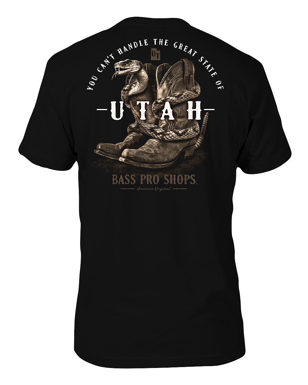 Image of Bass Pro Shops Can't Handle State Short-Sleeve T-Shirt for Men - UT/Black - 2XL