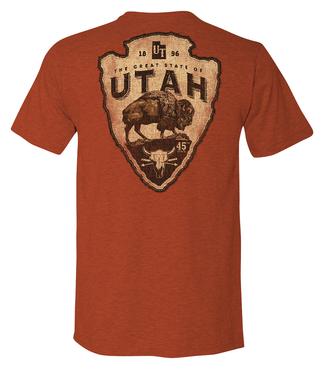 Image of Bass Pro Shops Arrowhead State Graphic Short-Sleeve Shirt for Men - UT/Rust Heather